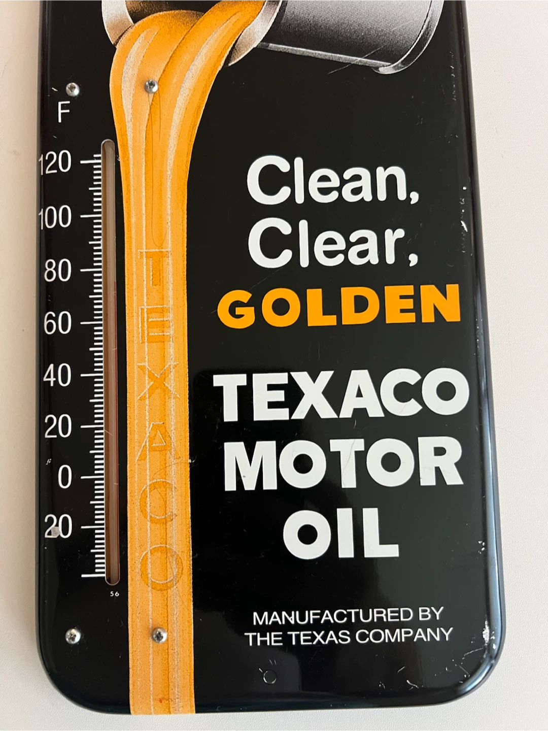 Texaco Motor Oil Thermometer Sign - photo 4