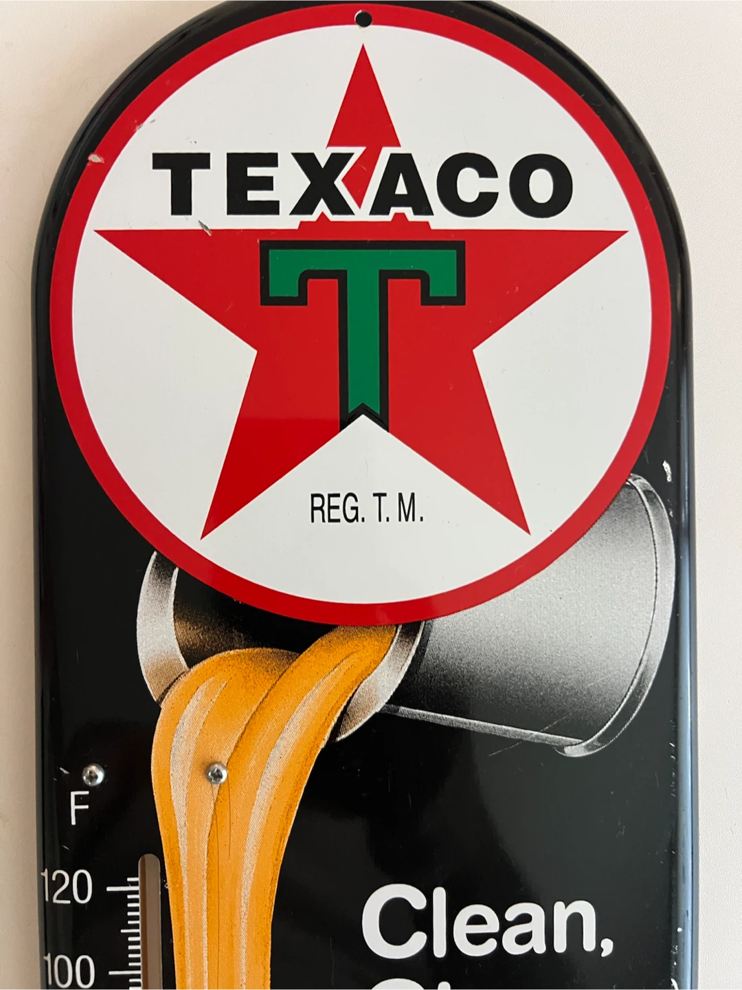 Texaco Motor Oil Thermometer Sign - photo 5