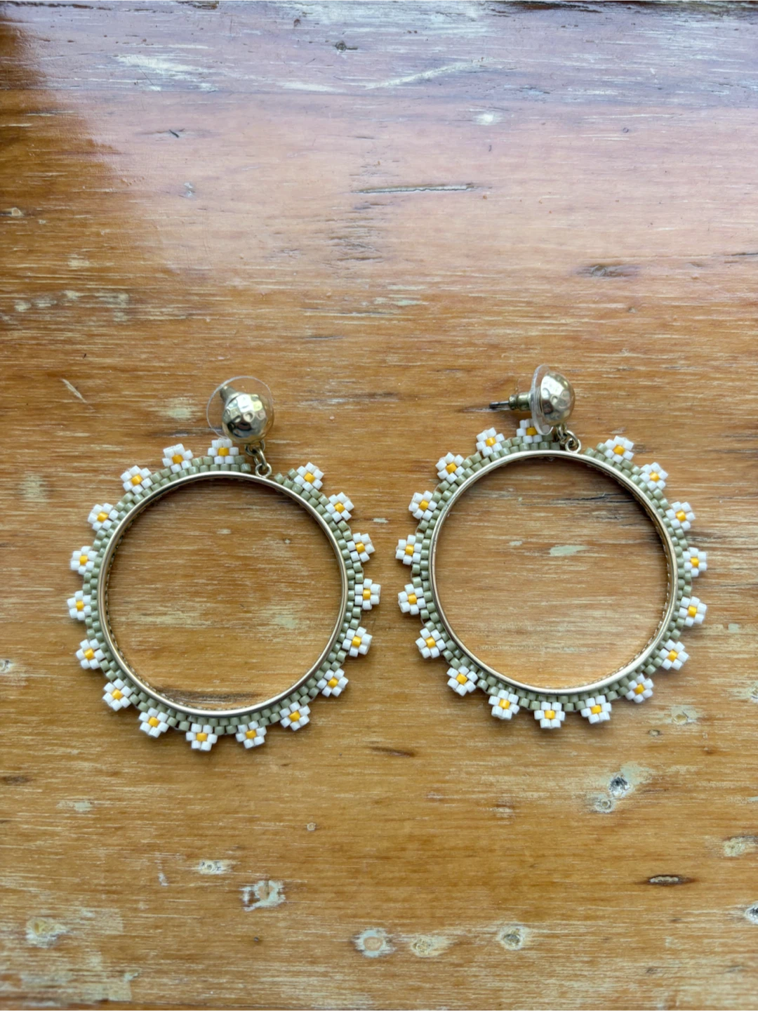 Beaded Hoop Earrings