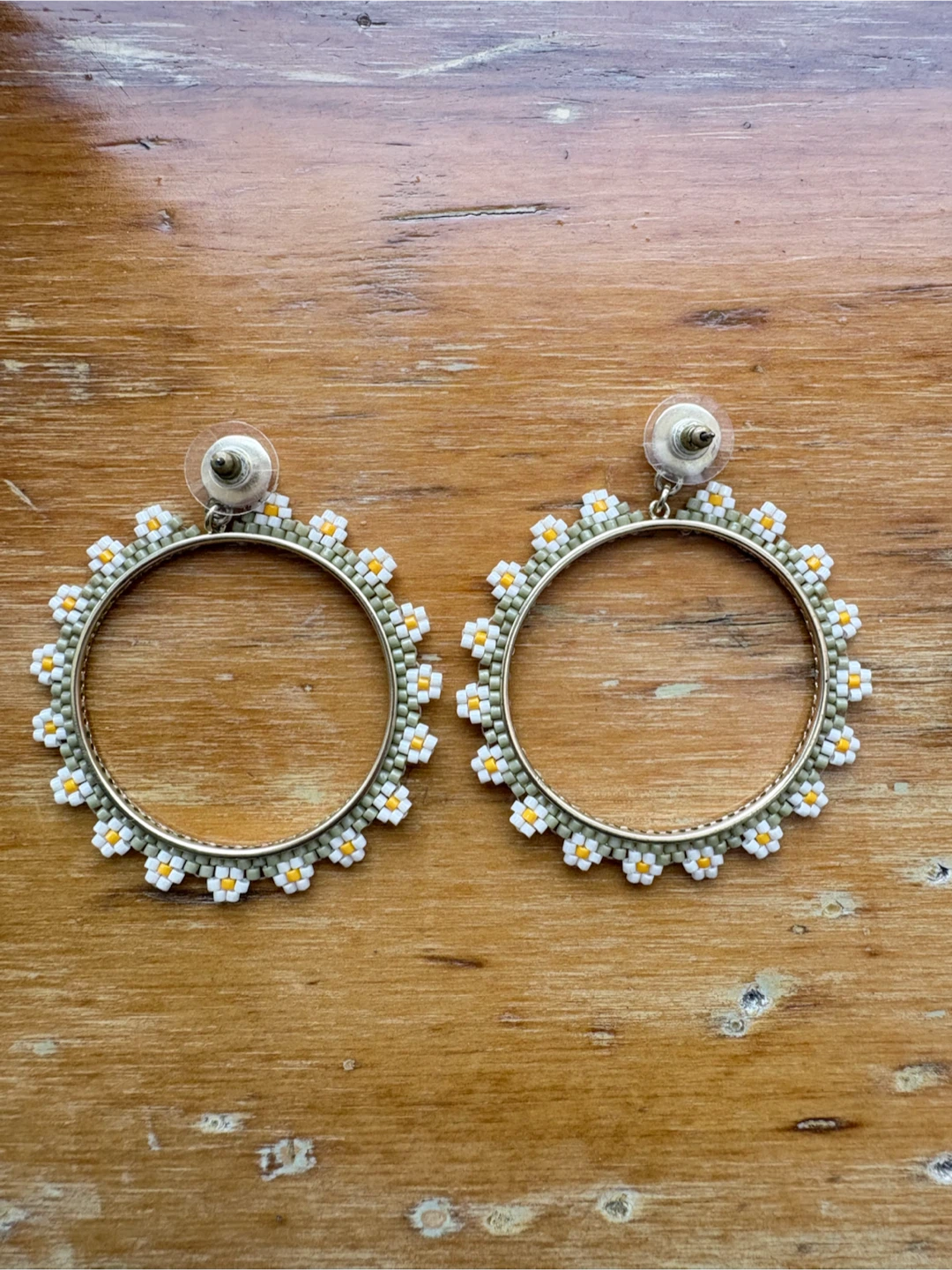 Beaded Hoop Earrings - photo 2
