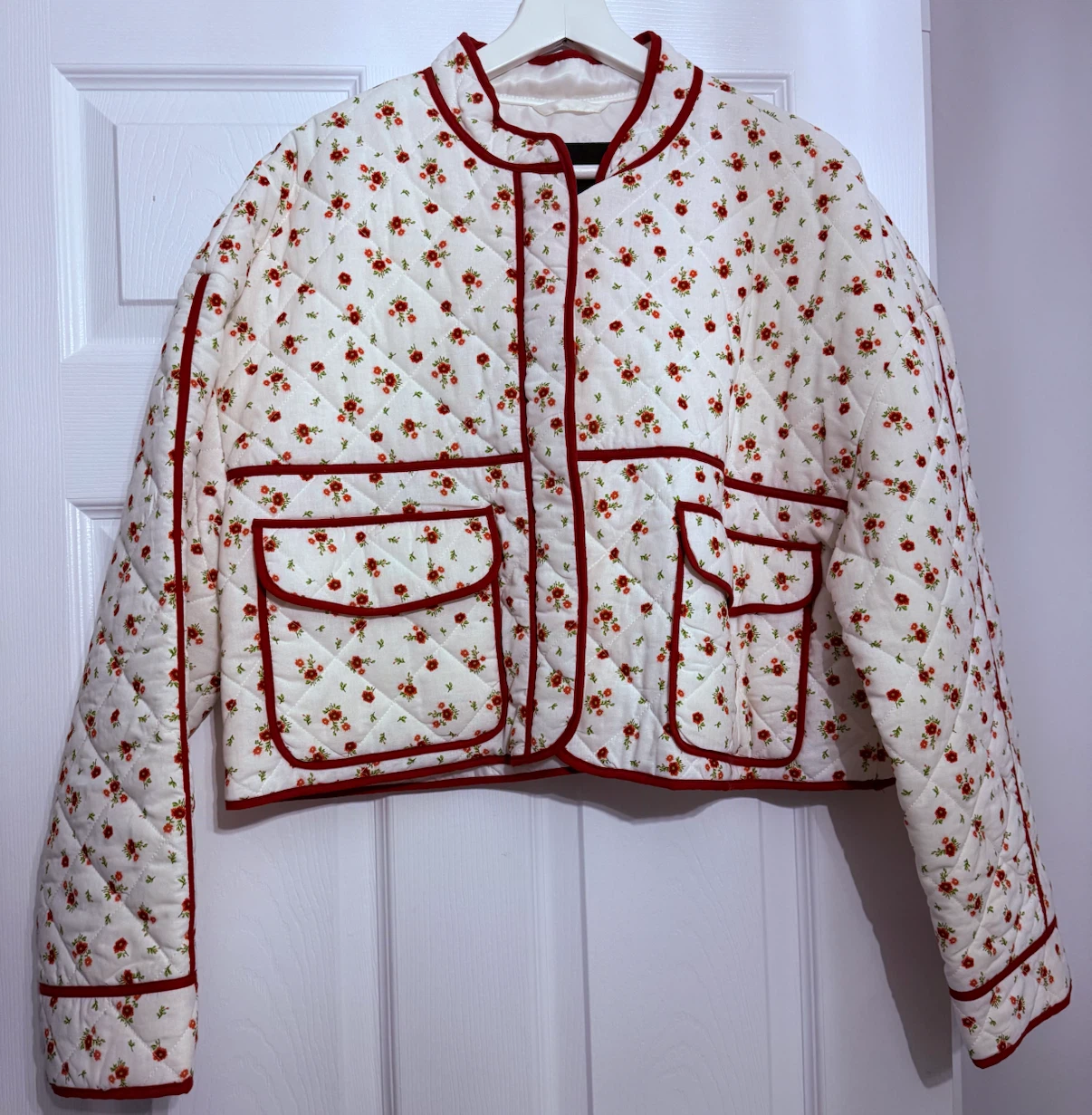 7 For All Mankind Quilted Floral Jacket L - photo 2