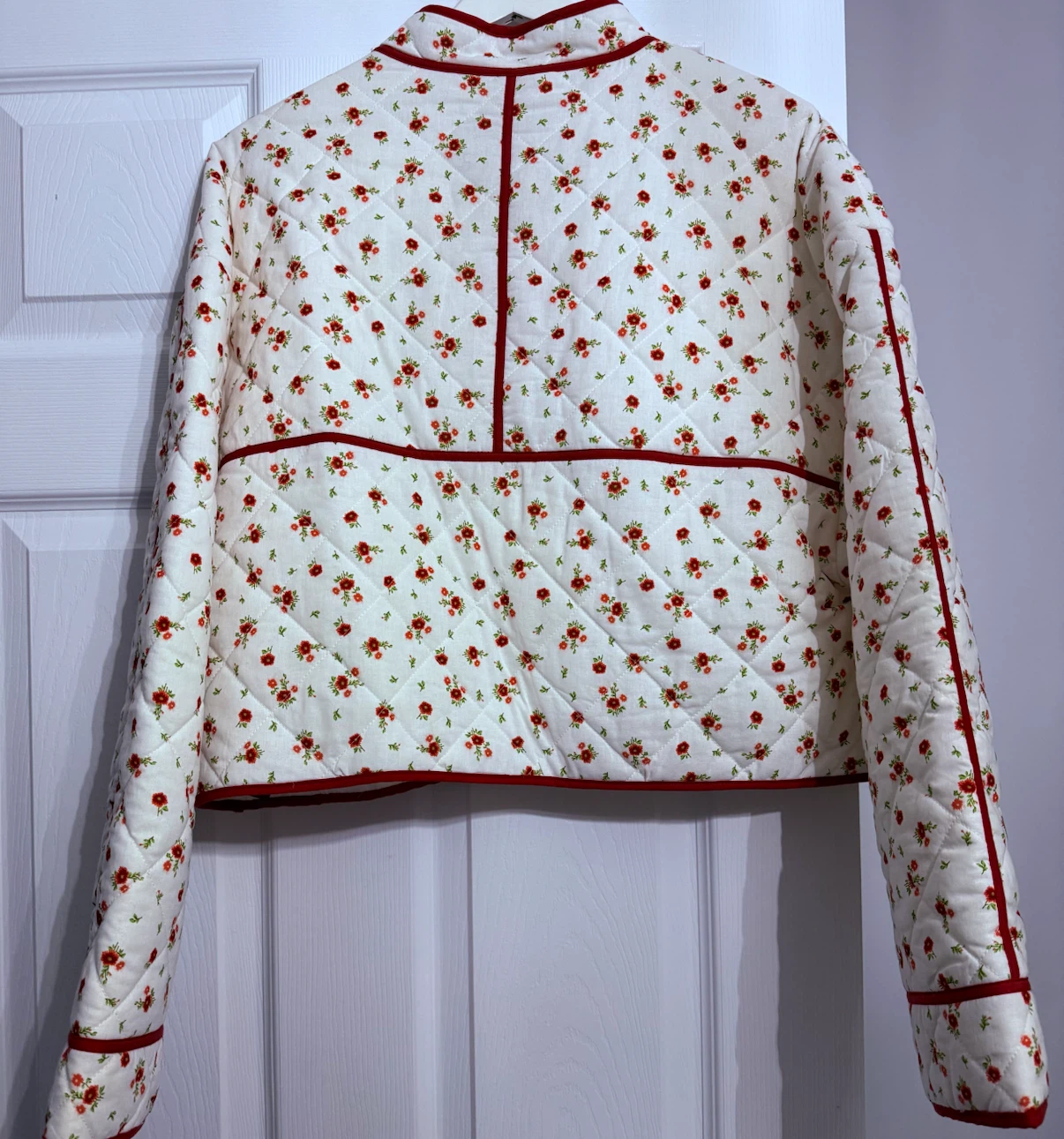 7 For All Mankind Quilted Floral Jacket L - photo 4