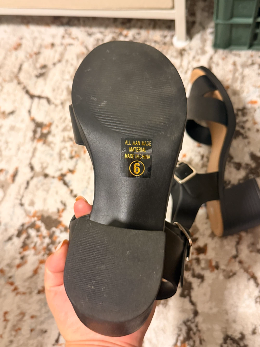 SODA Black Heeled Sandals Size 6 - photo 3