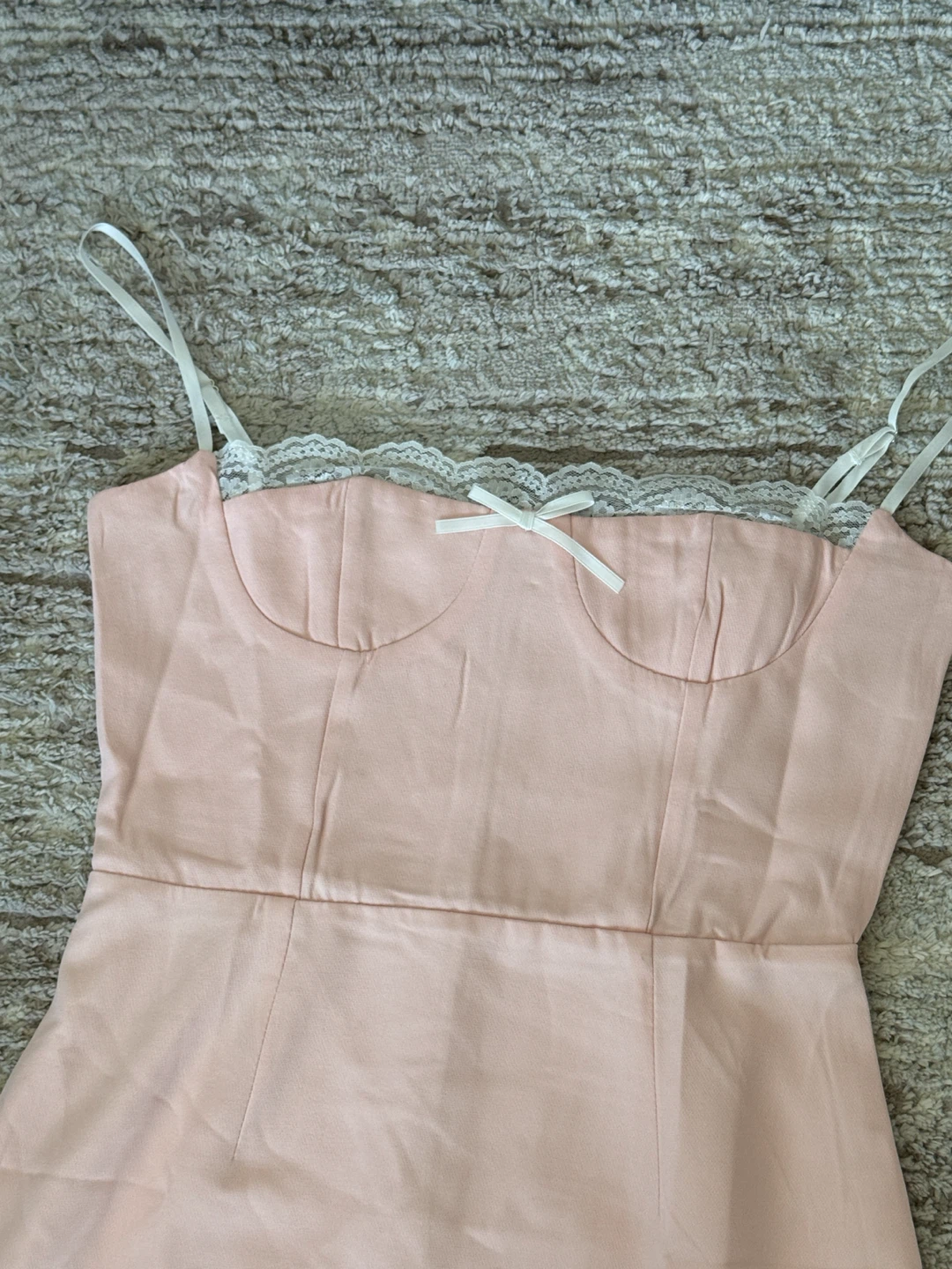 Pink Lace Trim Cami Dress - photo 5