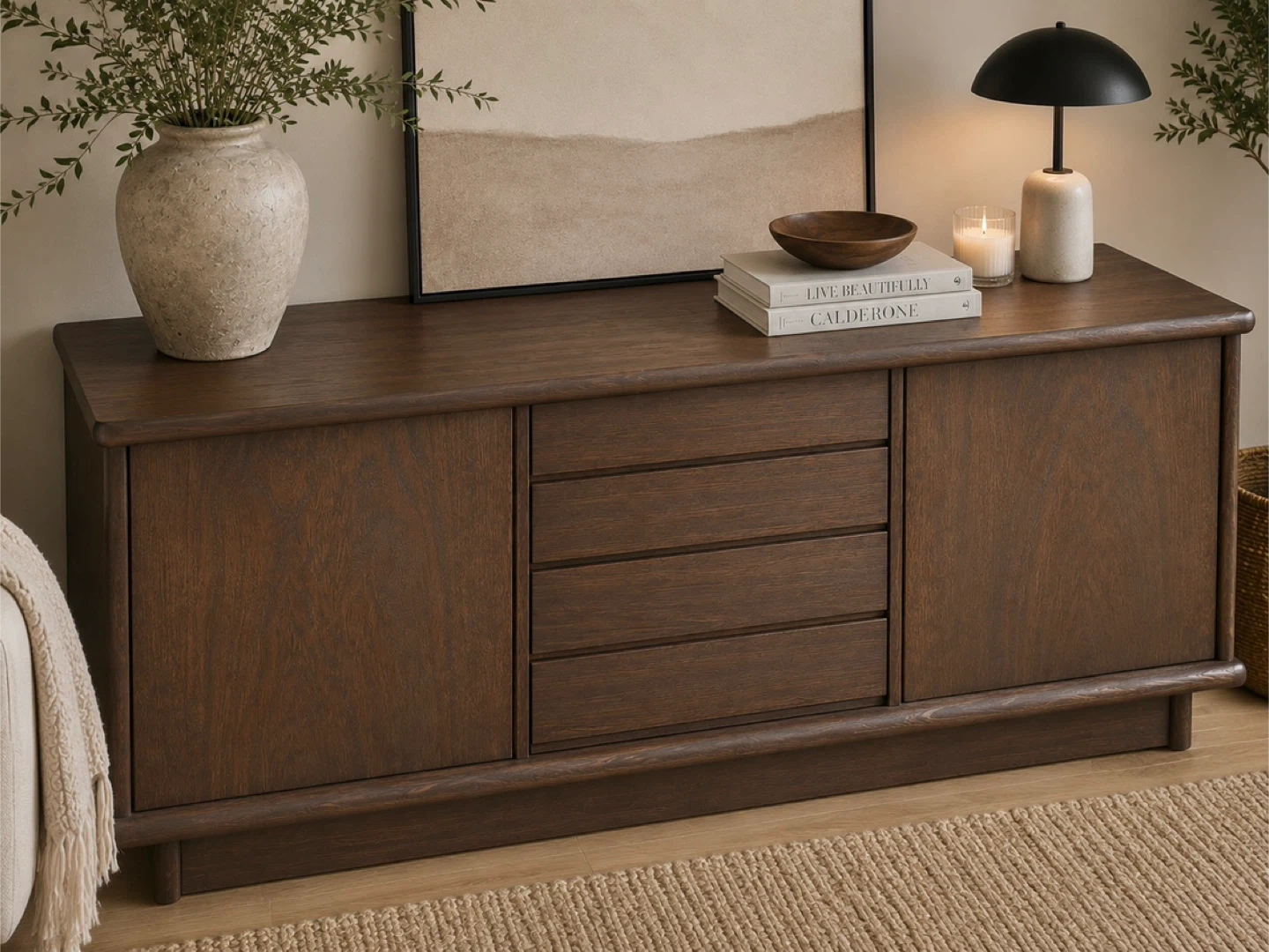 ✨ Nordic Mid Century Modern Credenza | Sideboard | Media Console - photo 2