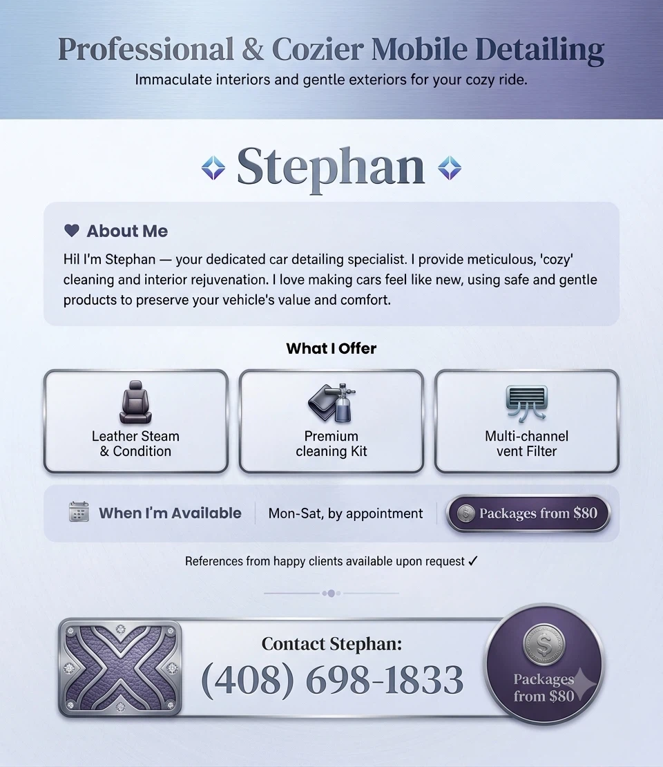 Stephan's Professional & Cozier Mobile Detailing Services