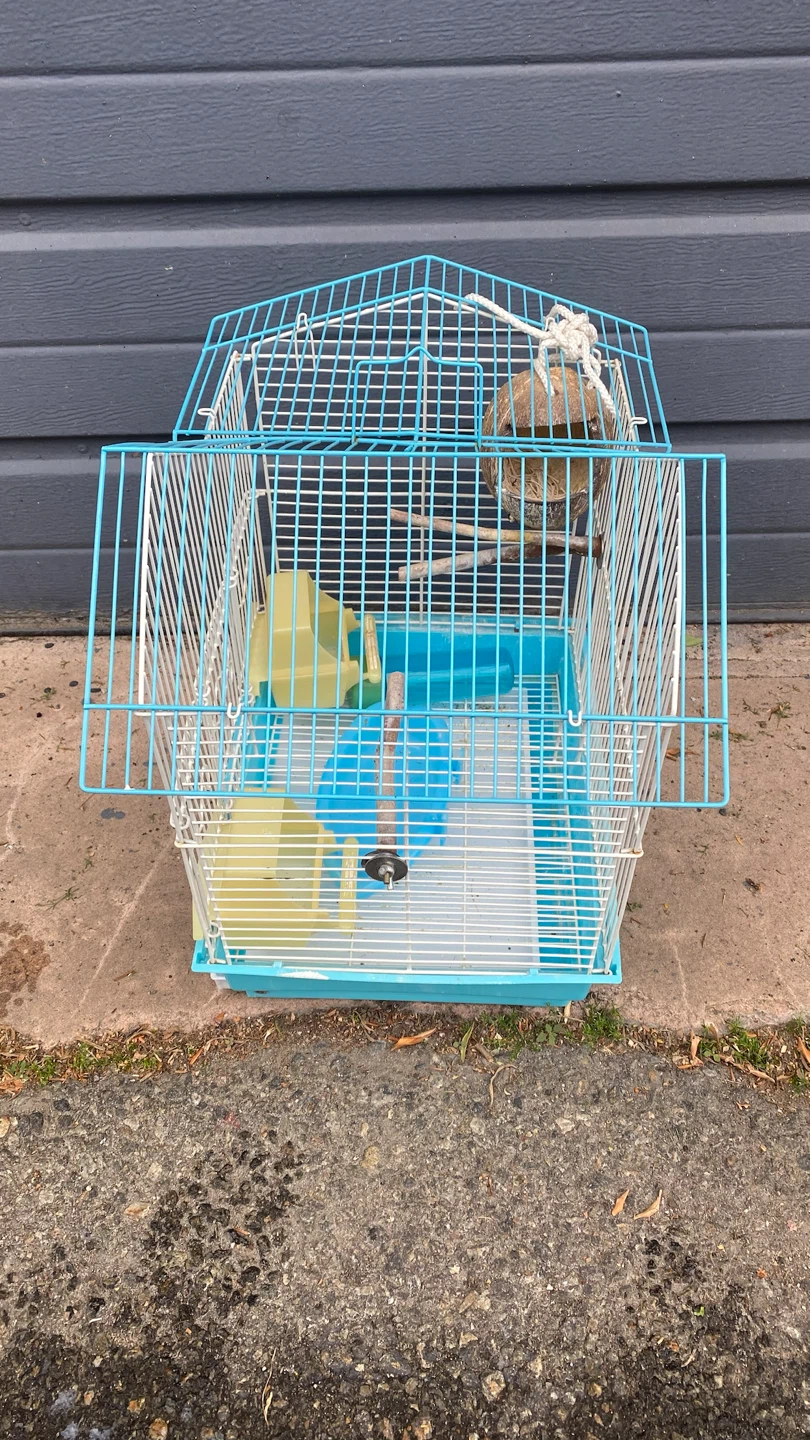 Light Blue Bird Cage with Accessories - photo 2