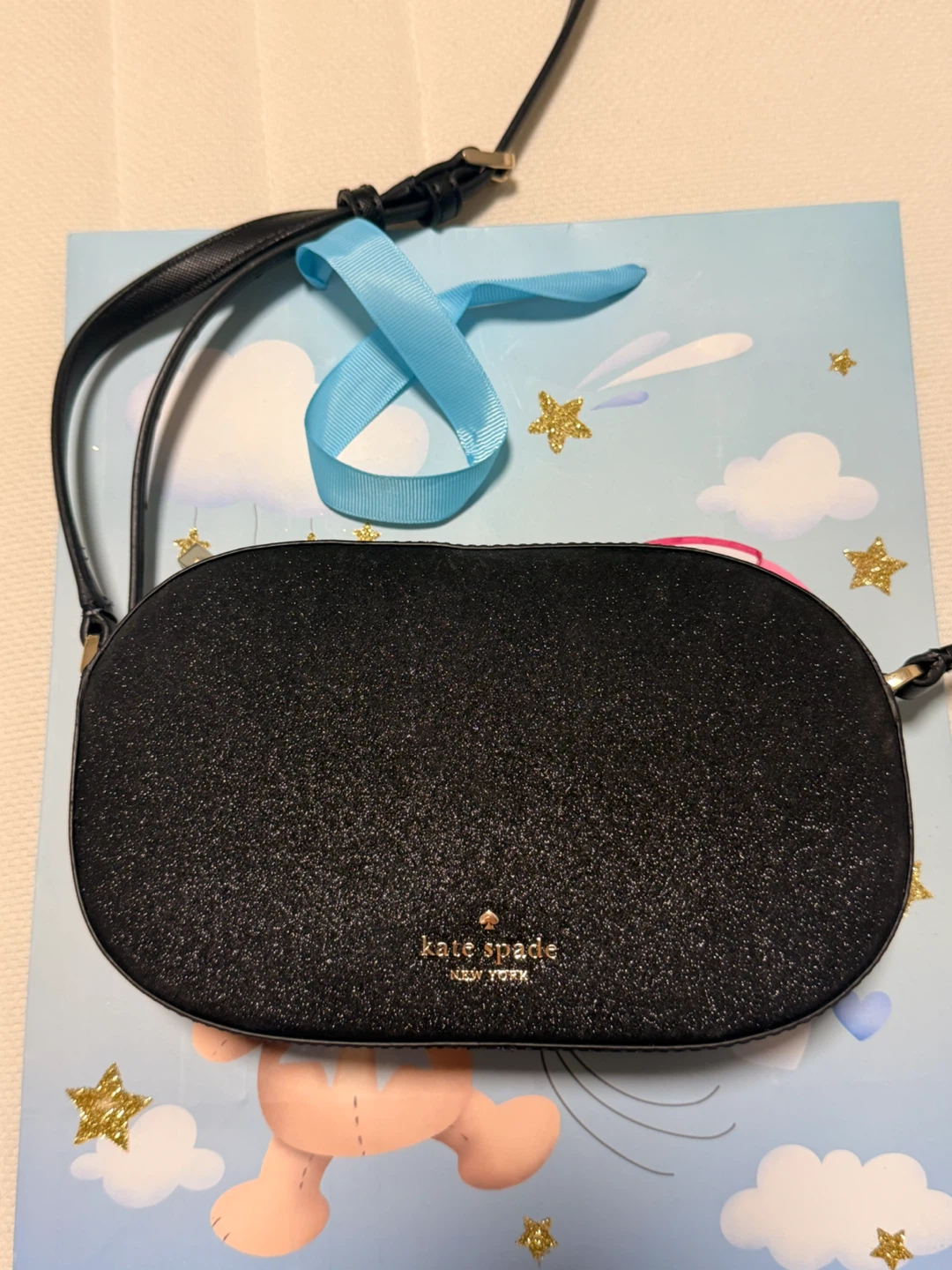 Kate Spade Black Glitter Crossbody Bag