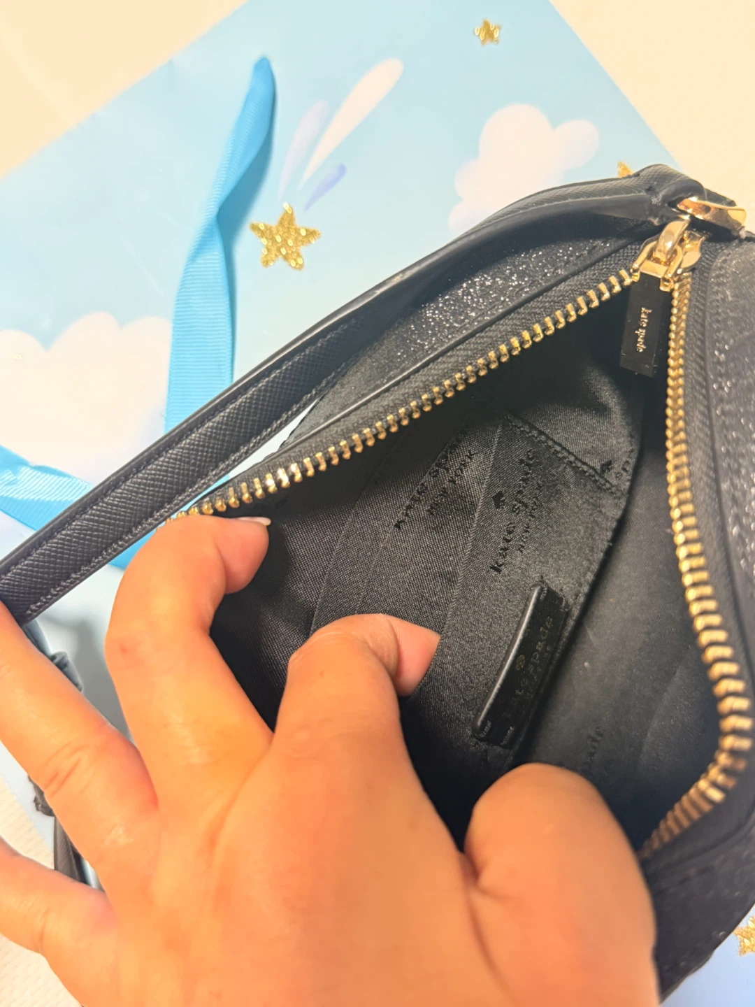 Kate Spade Black Glitter Crossbody Bag - photo 3