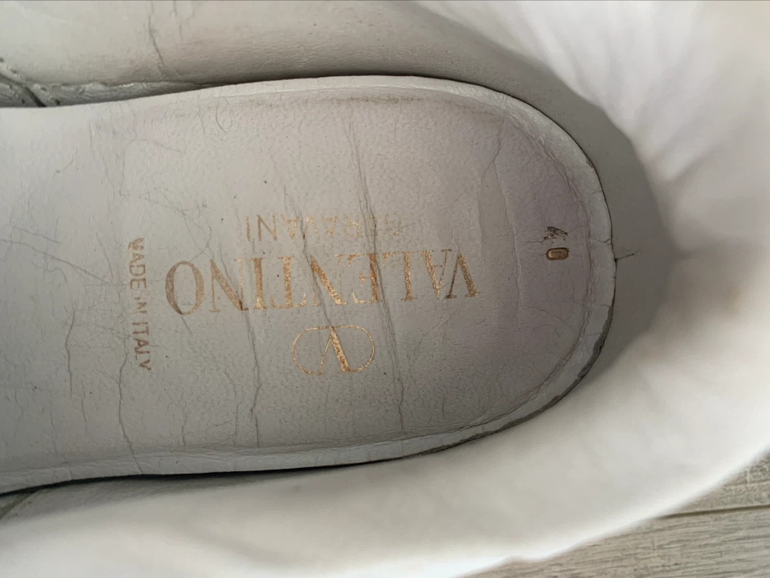 Valentino White Leather Rockstud Sneakers - photo 5