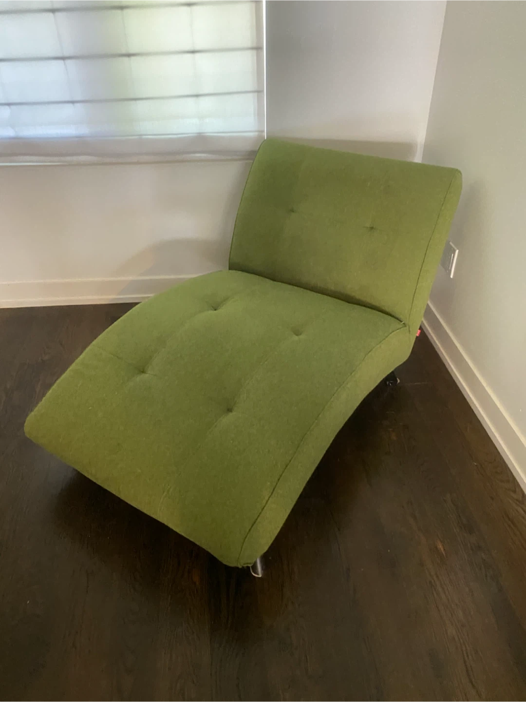 Custom EQ3 Green Chaise Lounge Chair