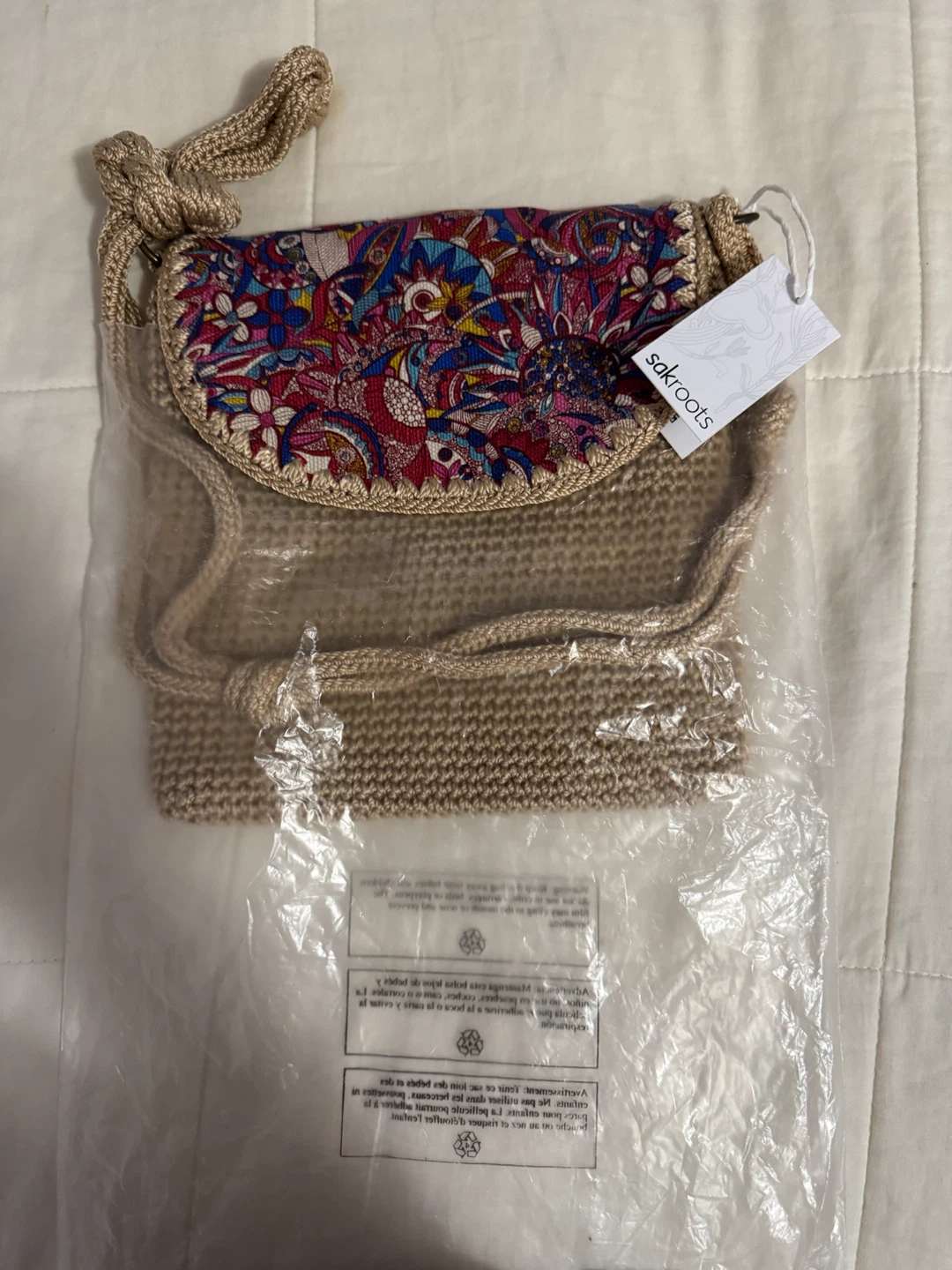 Brand New Sakroots Crochet Crossbody Bag