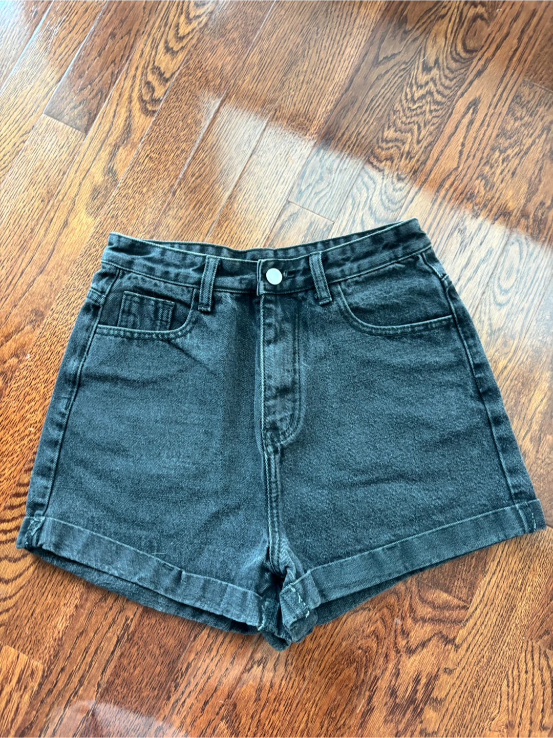 Black Denim Shorts