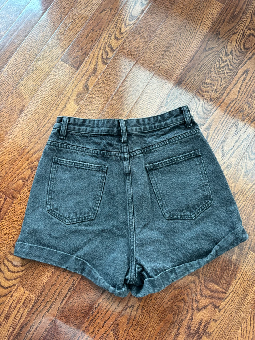 Black Denim Shorts - photo 2