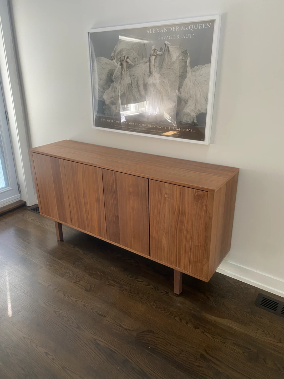 CB2 Walnut finish Sideboard with Drawers and Cabinets - photo 4