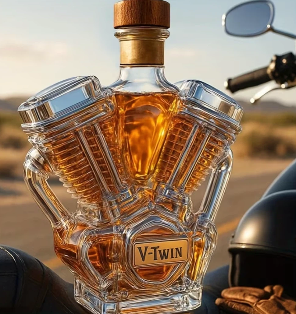 V-Twin Glass Bottle decanter