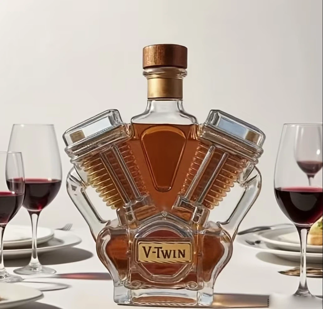 V-Twin Glass Bottle decanter - photo 2