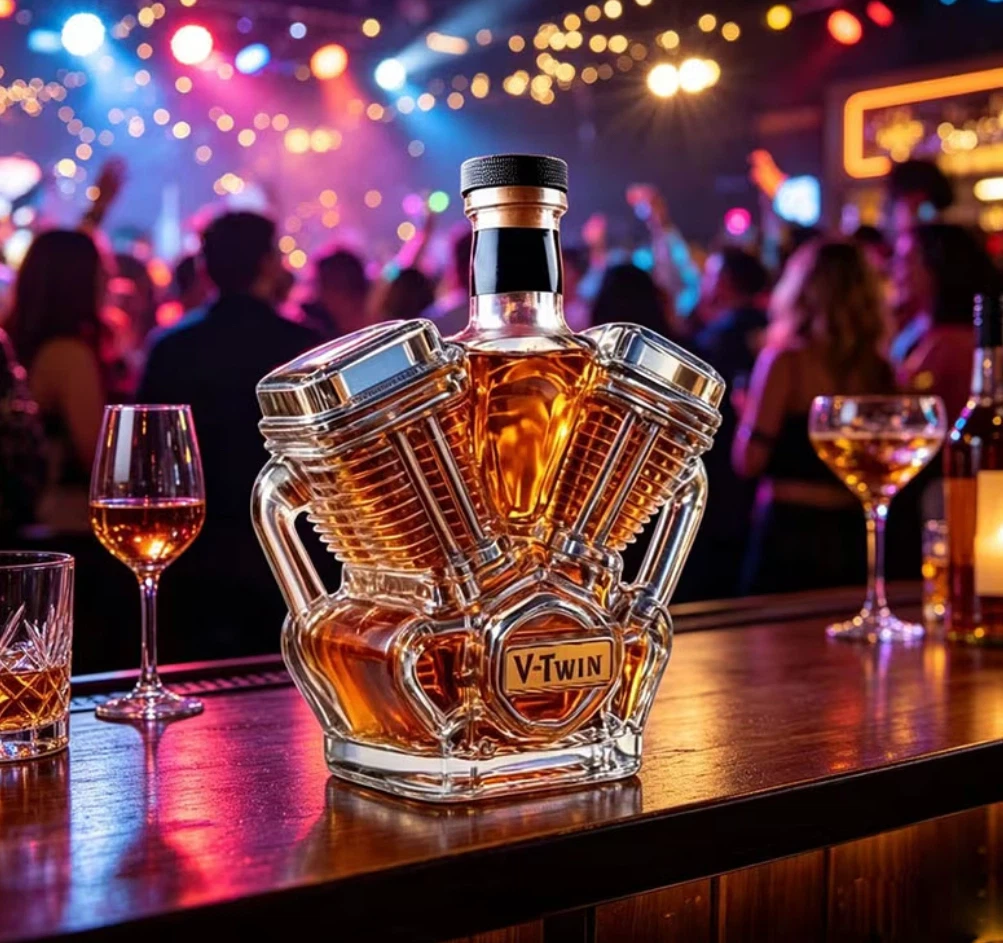 V-Twin Glass Bottle decanter - photo 4
