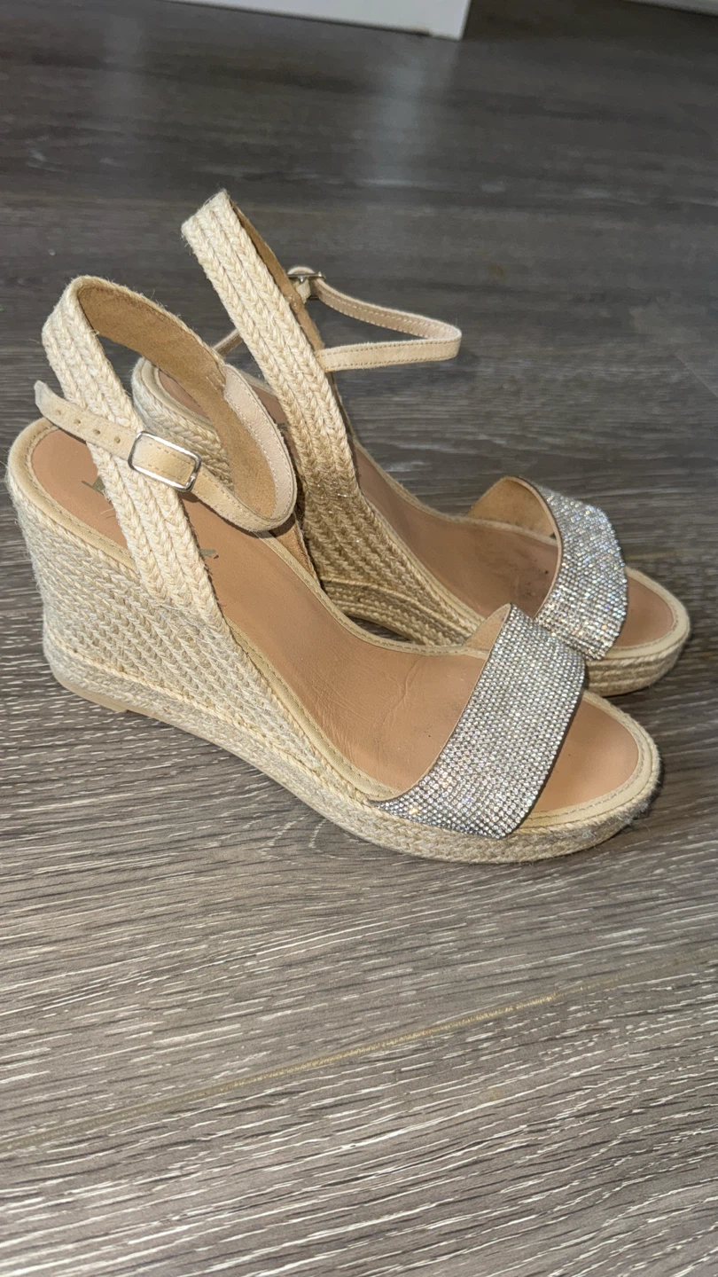 Sparkly Wedge Espadrille Sandals size 8 - photo 2