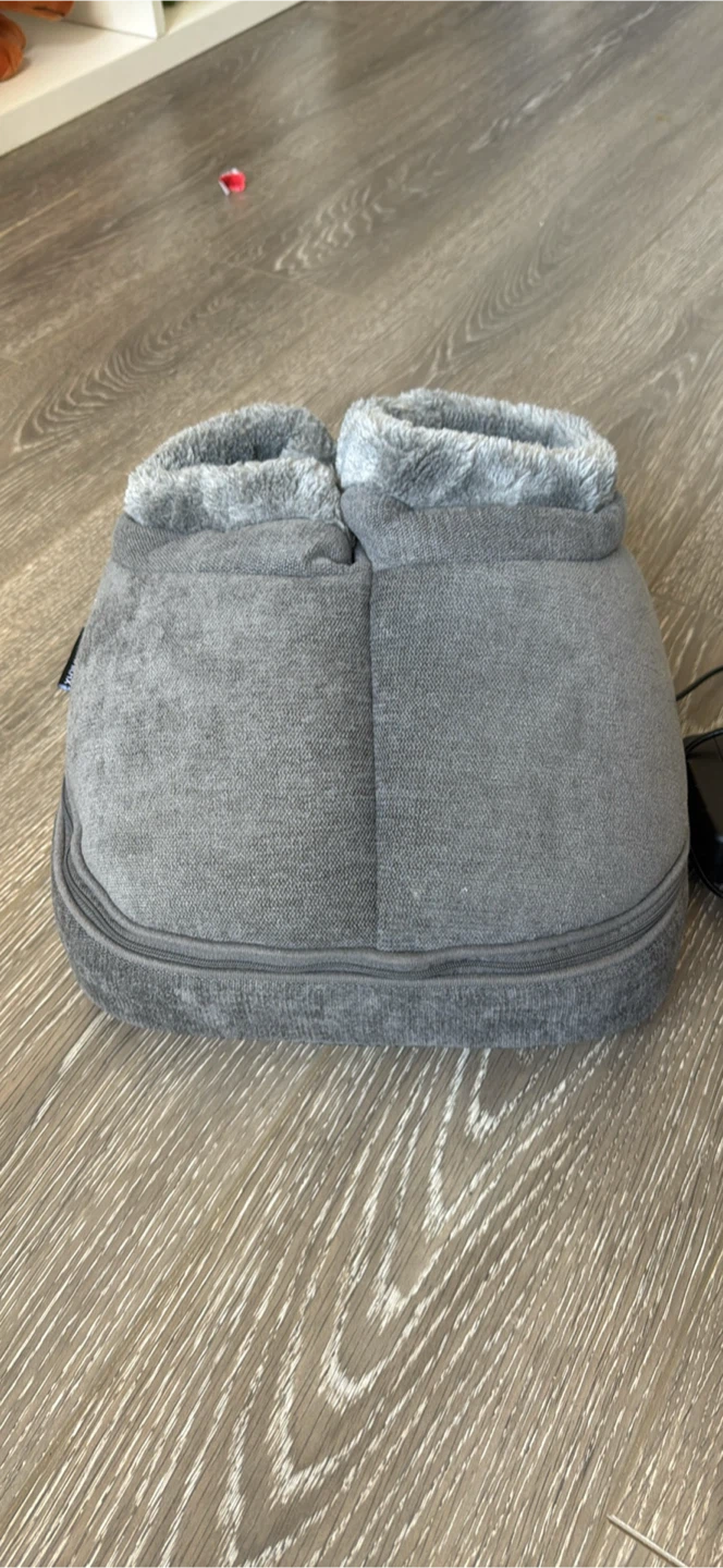 Grey Heated Foot Massager Slippers - photo 2