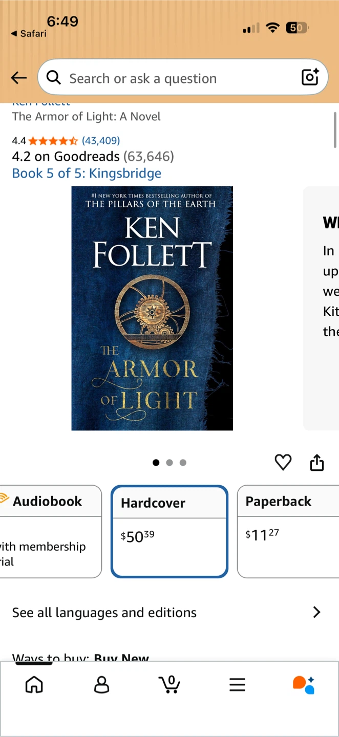 Ken Follett Books Hardcover -new - photo 3