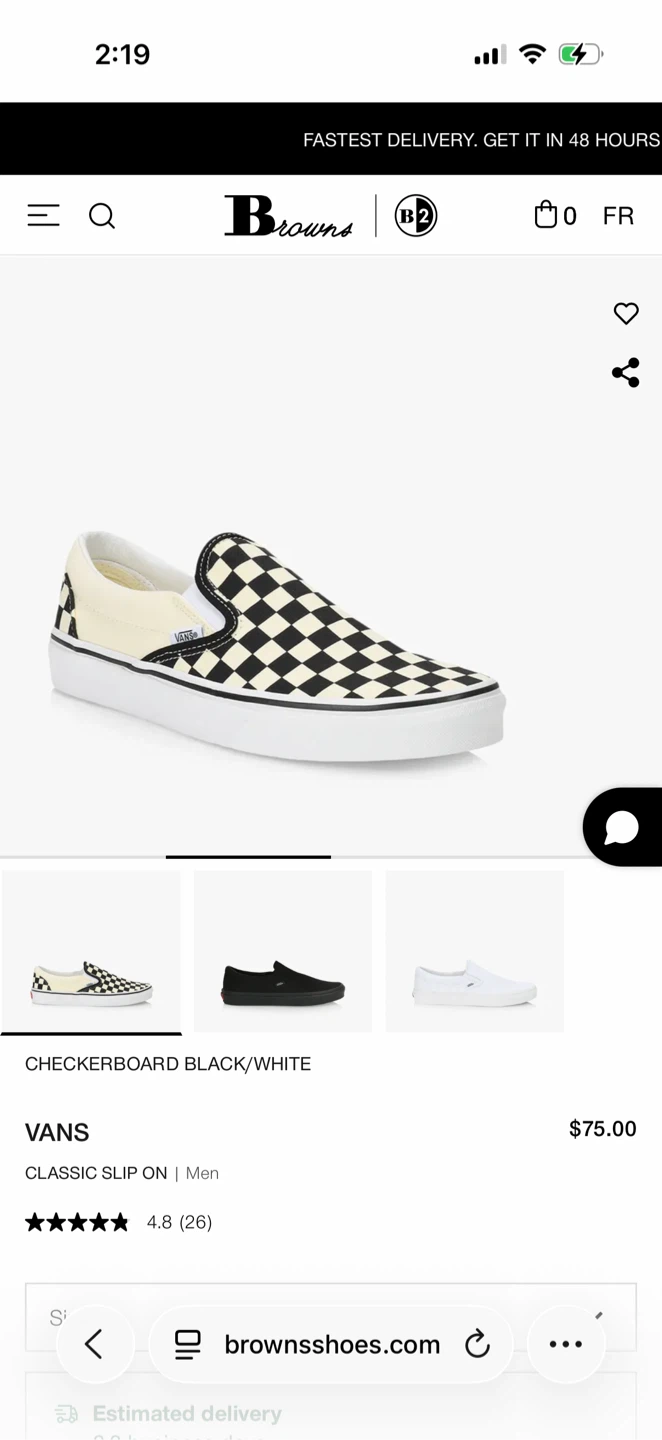 Vans Classic Slip-On Checkerboard Shoes