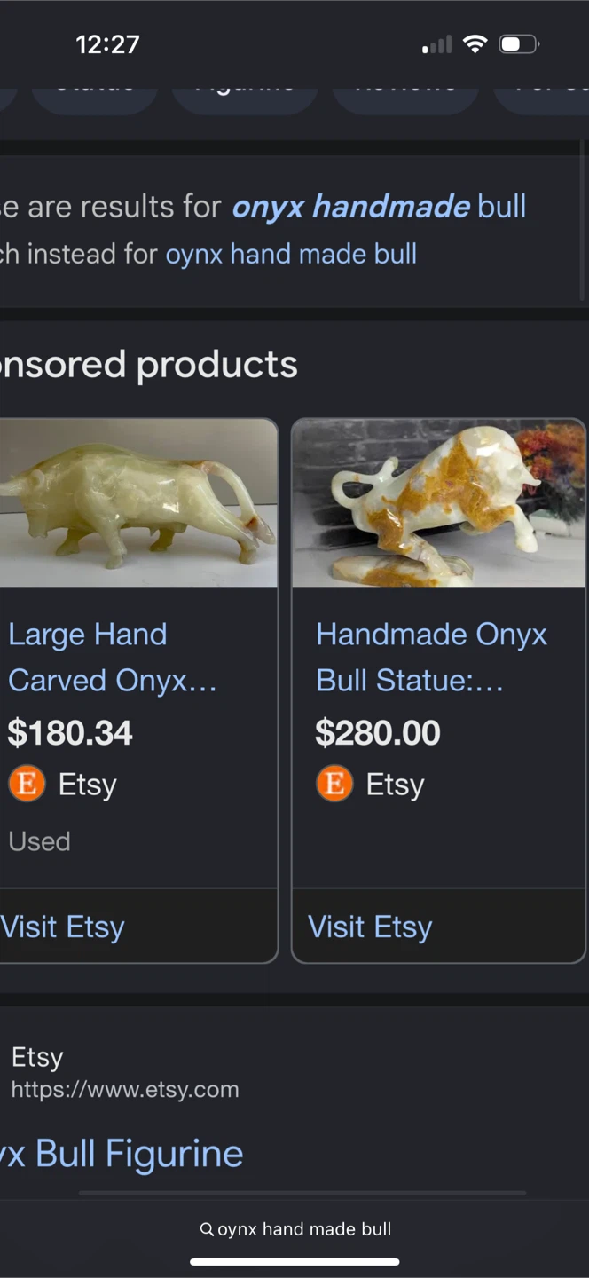 Marble Bull Figurine - photo 3
