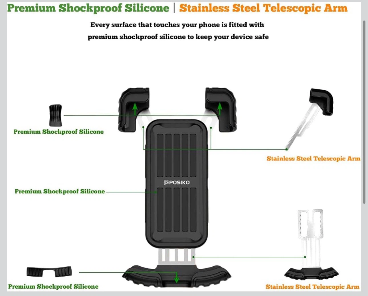POSIKO Motorcycle/Bicycle Phone Mount - photo 4