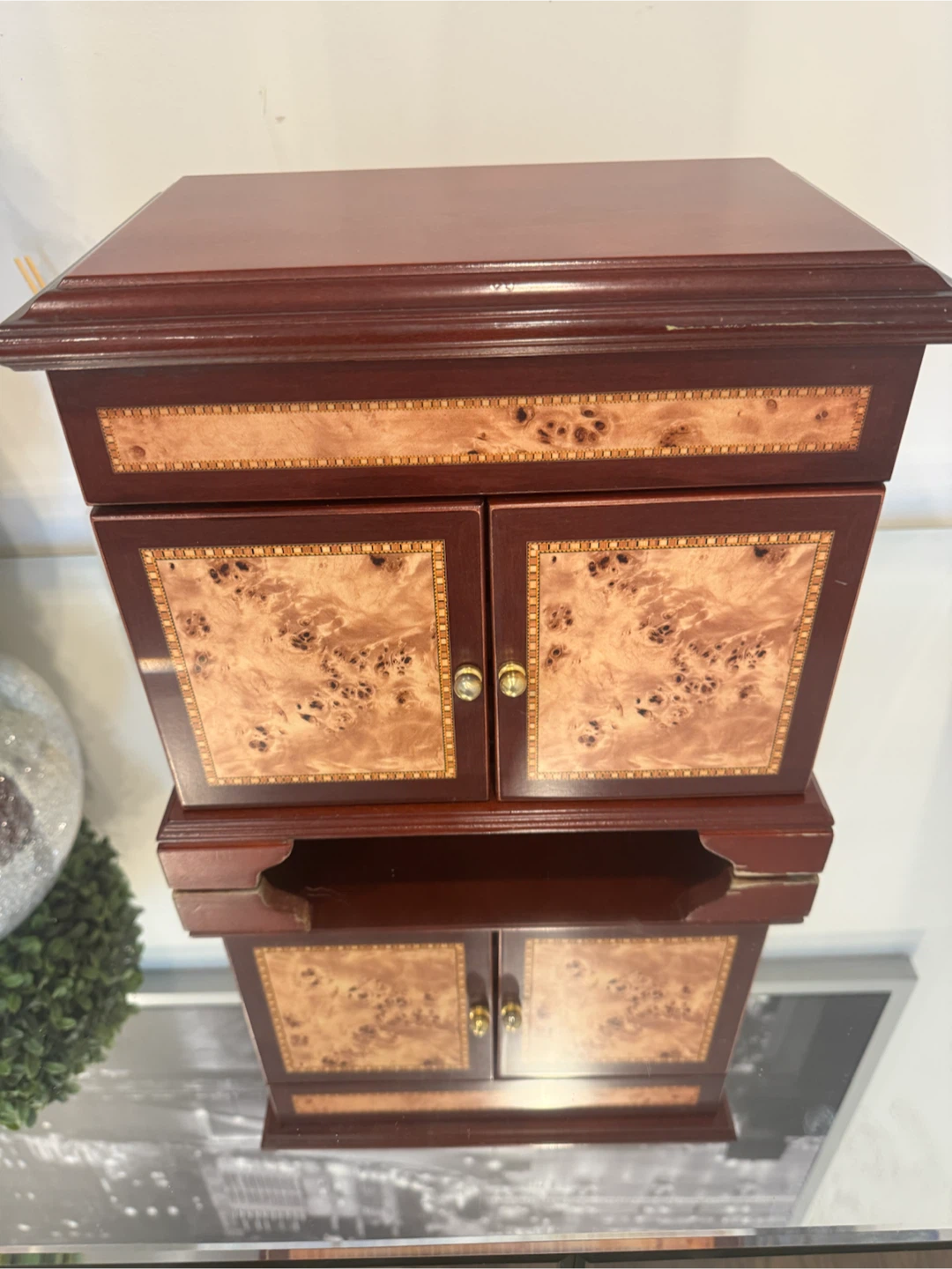 Wooden Jewellery Box with Multiple Drawers