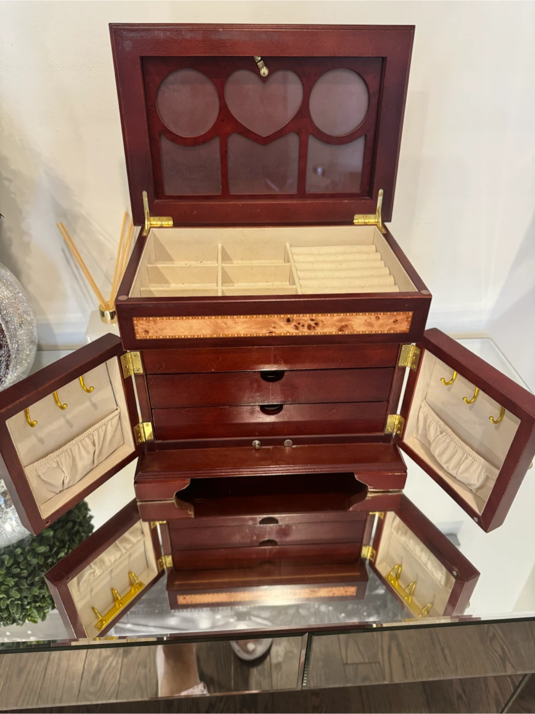 Wooden Jewellery Box with Multiple Drawers - photo 3