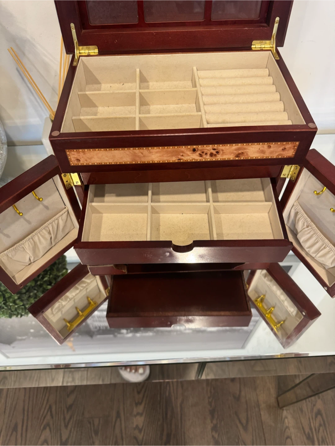 Wooden Jewellery Box with Multiple Drawers - photo 5
