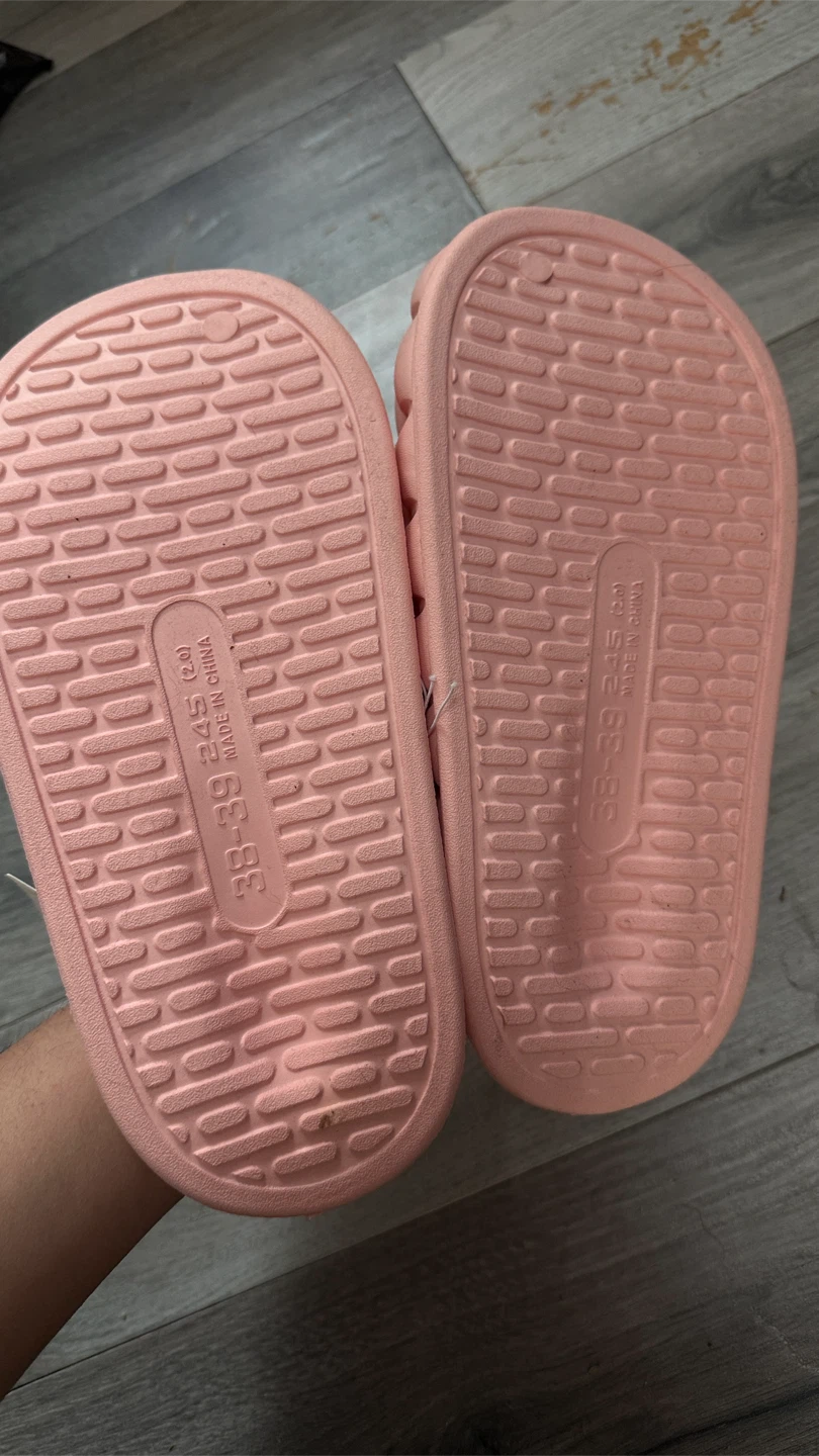 Pink Fuzzy Slippers with Charms - photo 2
