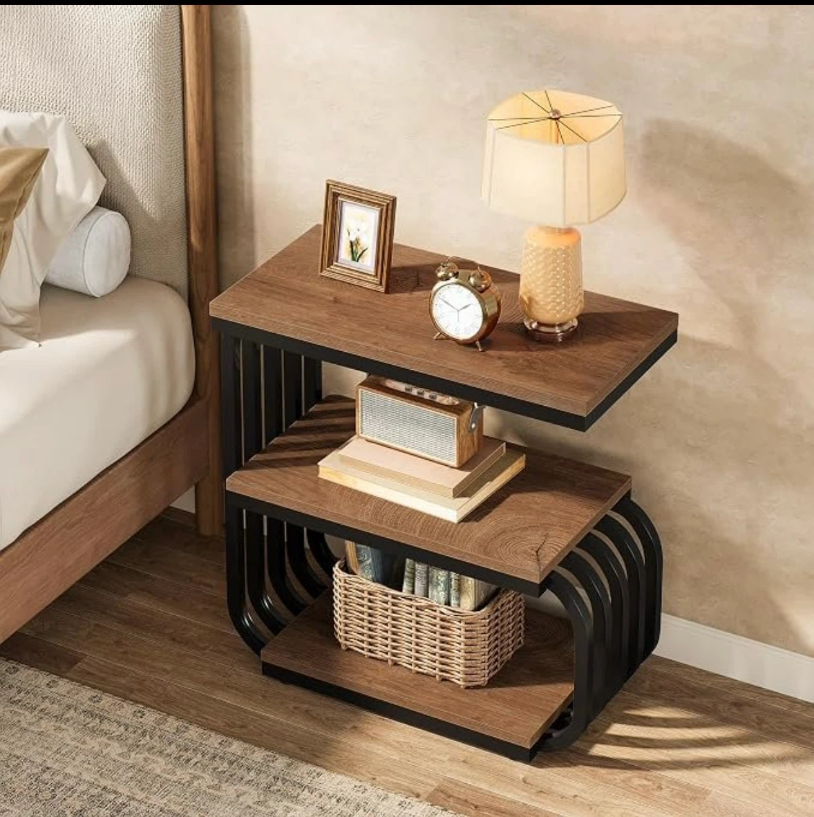 Brand new in box 3-Tier C-Table with Wood Finish - photo 3