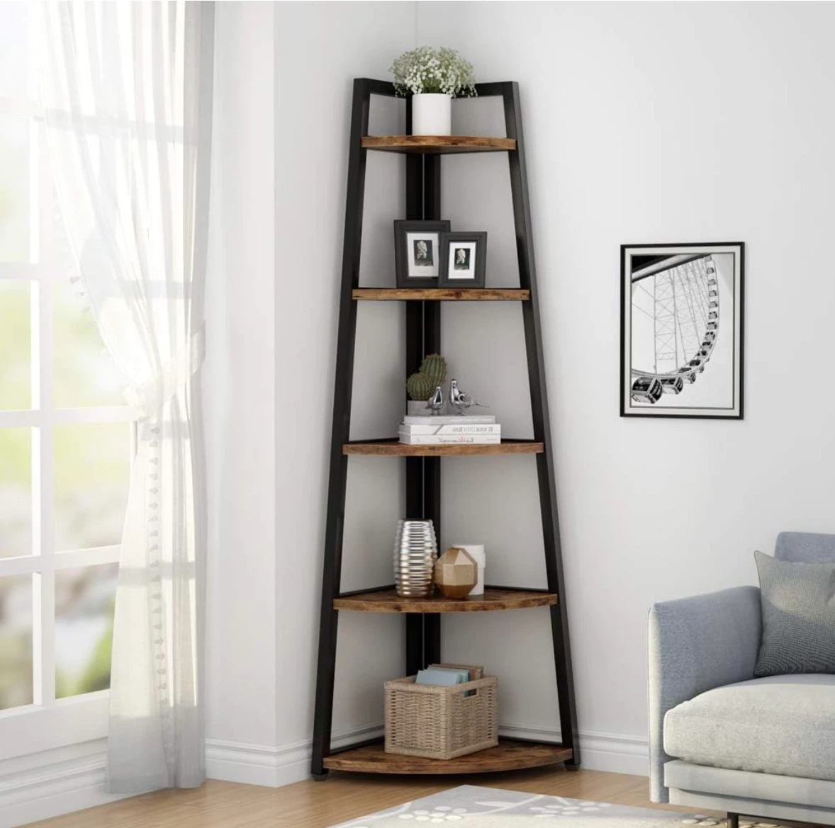 Brand new Tribesigns 5-Tier Corner Shelf- delivery available - photo 3