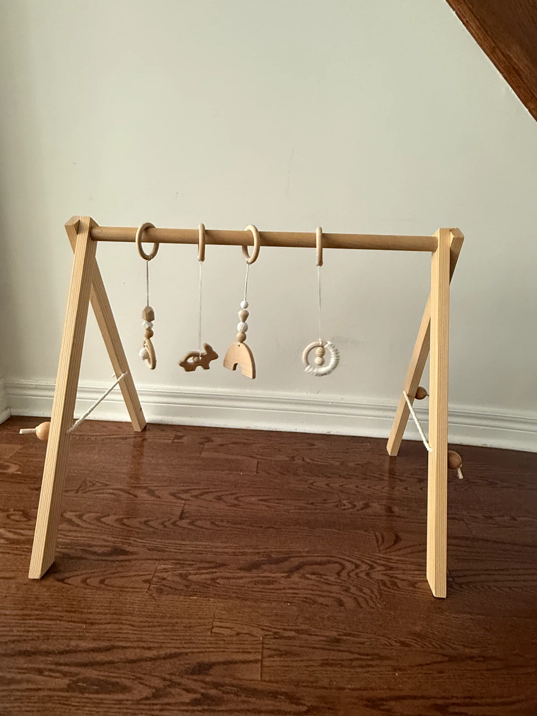 Wooden Baby Play Gym with Toys