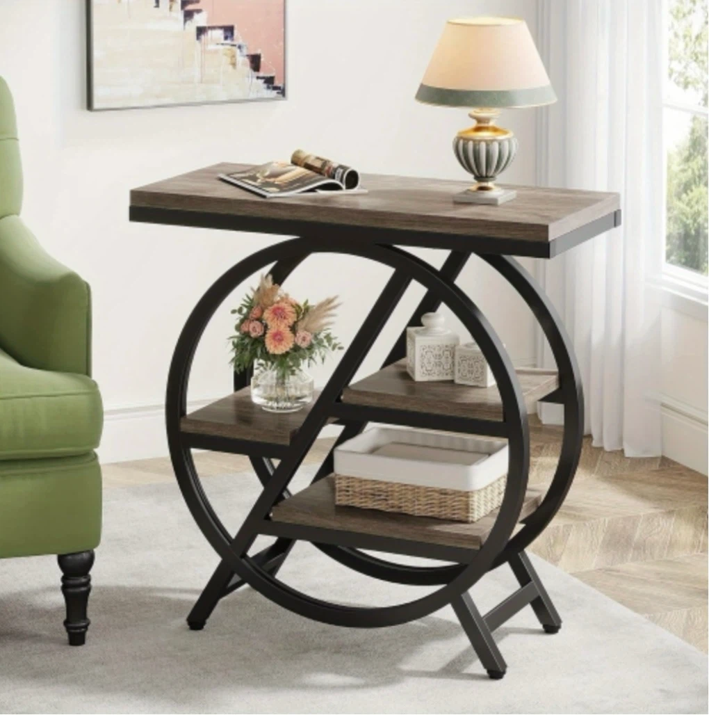 Brand new Tribesigns Industrial Style End Table with Shelves