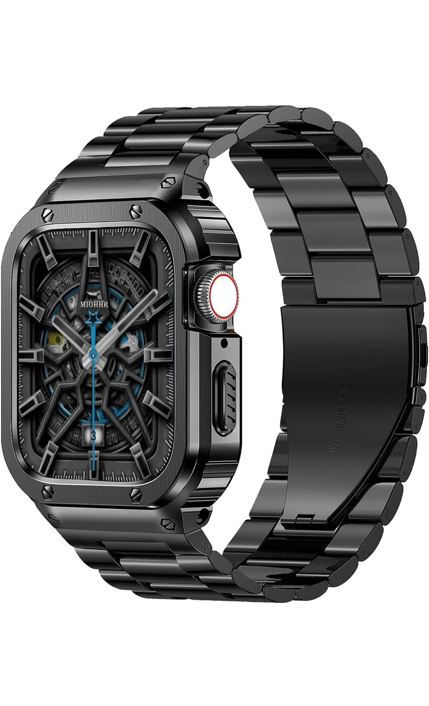 Black Stainless Steel Watch Case and Band for Apple Watch - photo 5