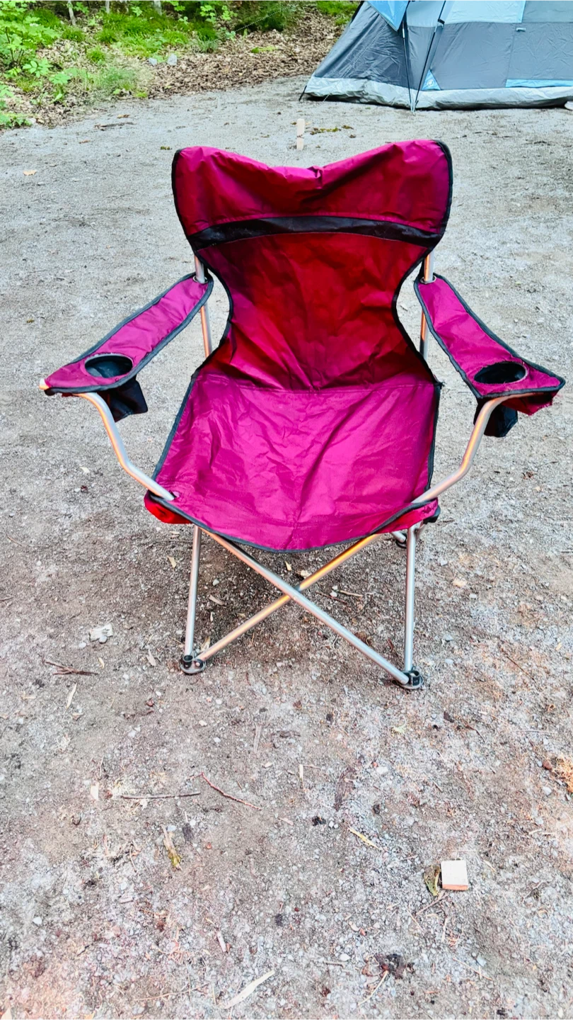 Maroon Folding Camp Chair