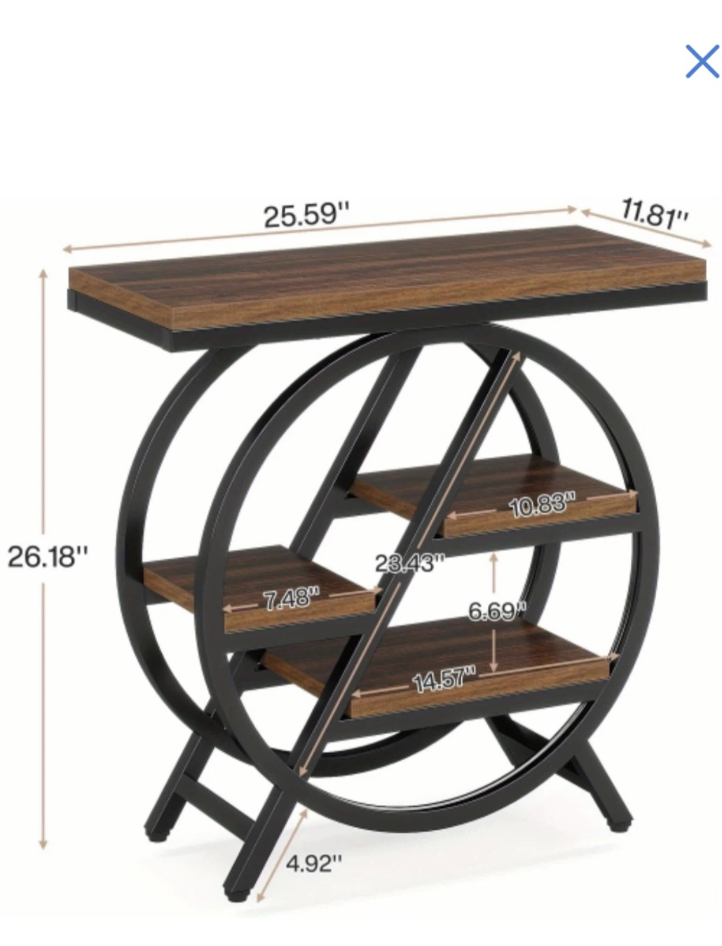 Brand new Tribesigns Console Table with Shelves - photo 4