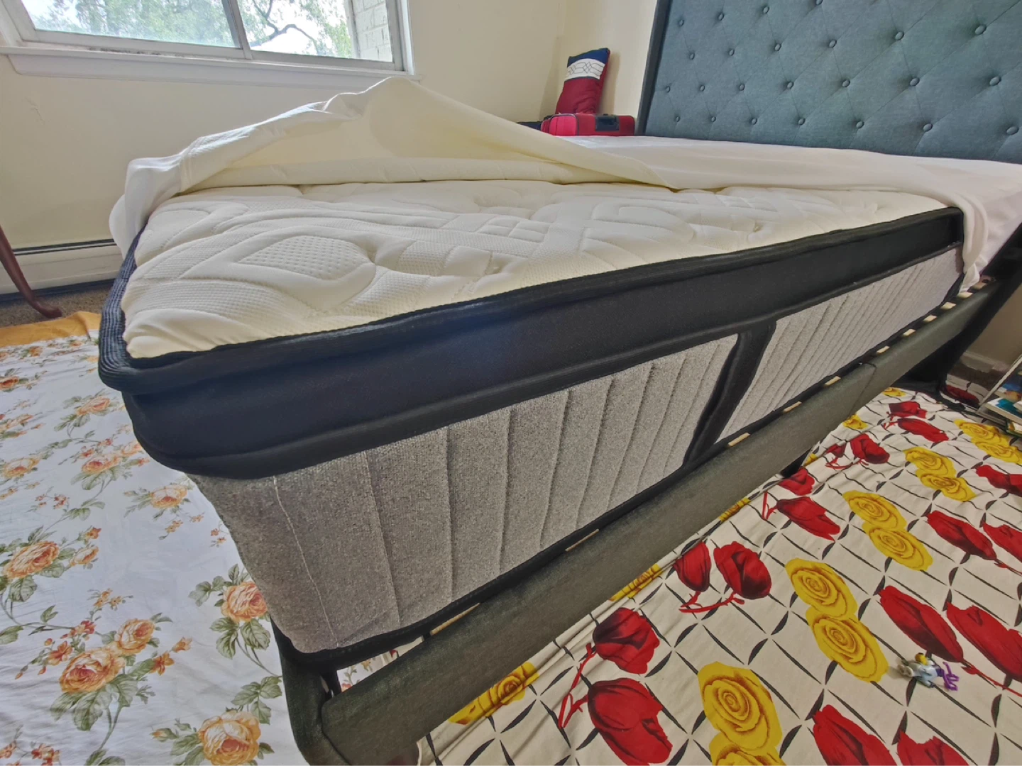 Queen Size Bedframe and Mattress in new condition