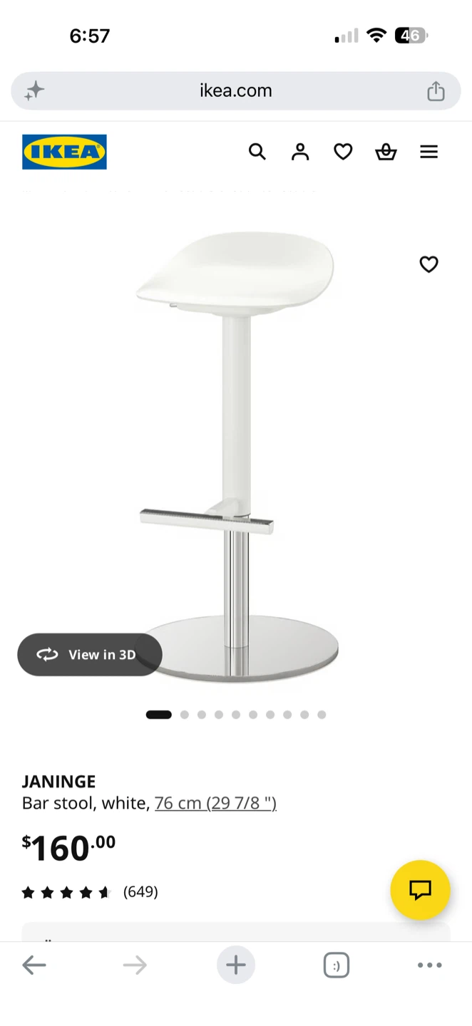 IKEA JANINGE bar stools (2 stools) - photo 2