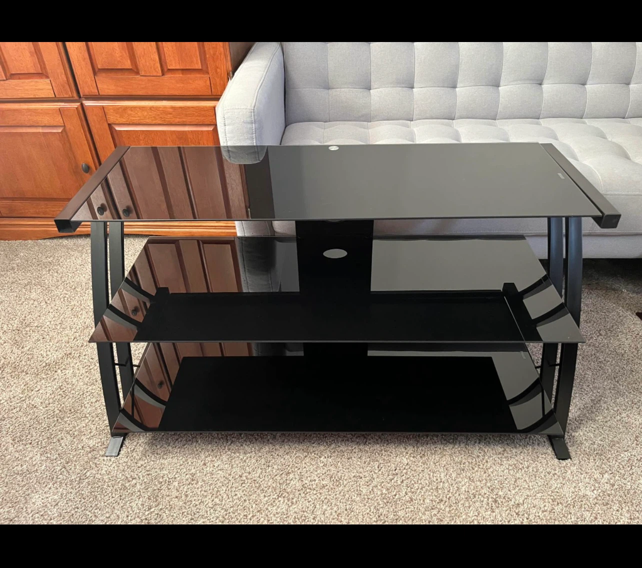 Black 3-Tier TV Stand