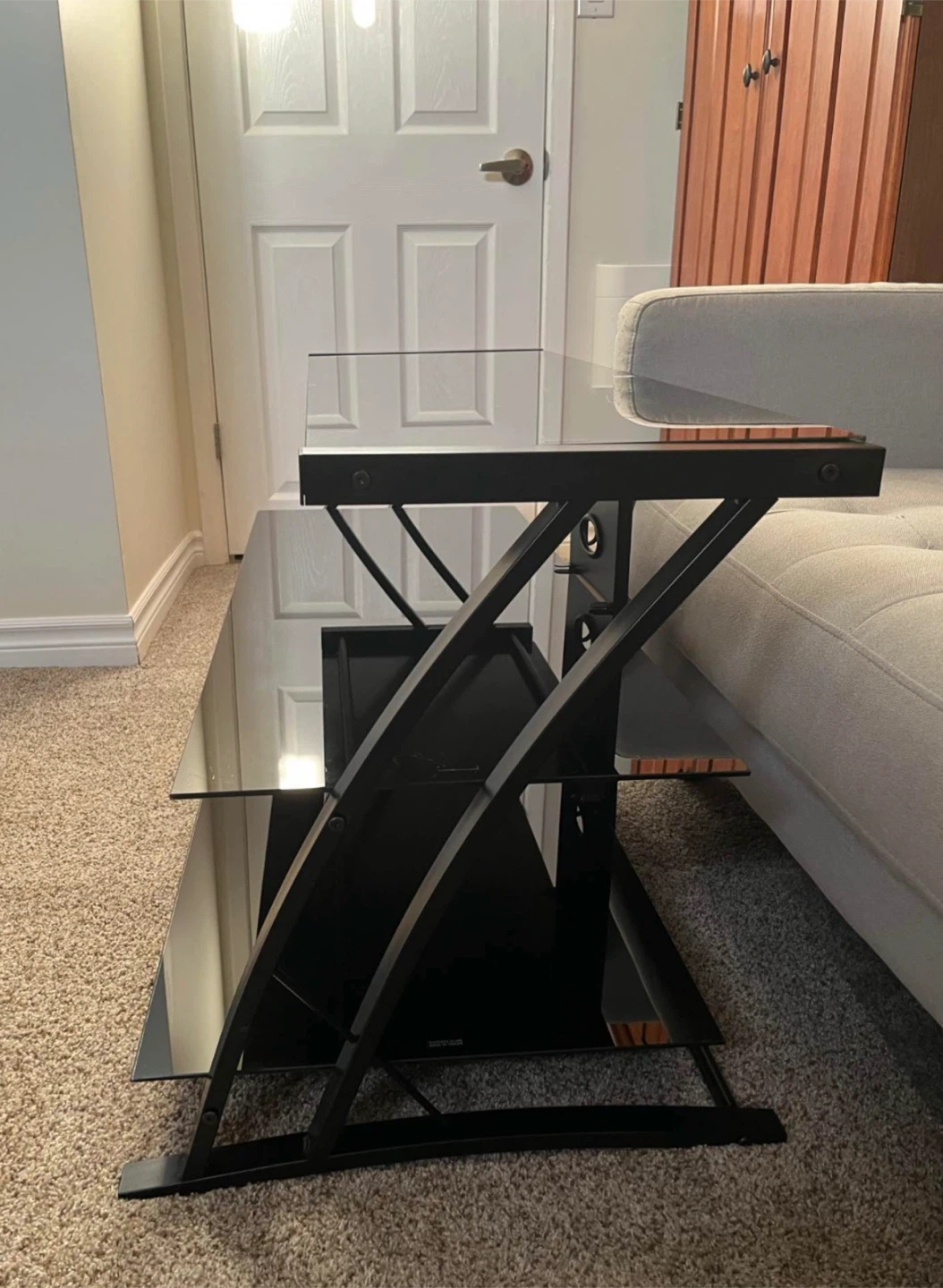 Black 3-Tier TV Stand - photo 2
