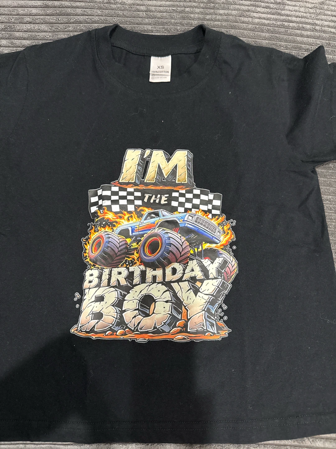 Kids "I'm The Birthday Boy" Monster Truck T-Shirt XS - photo 2