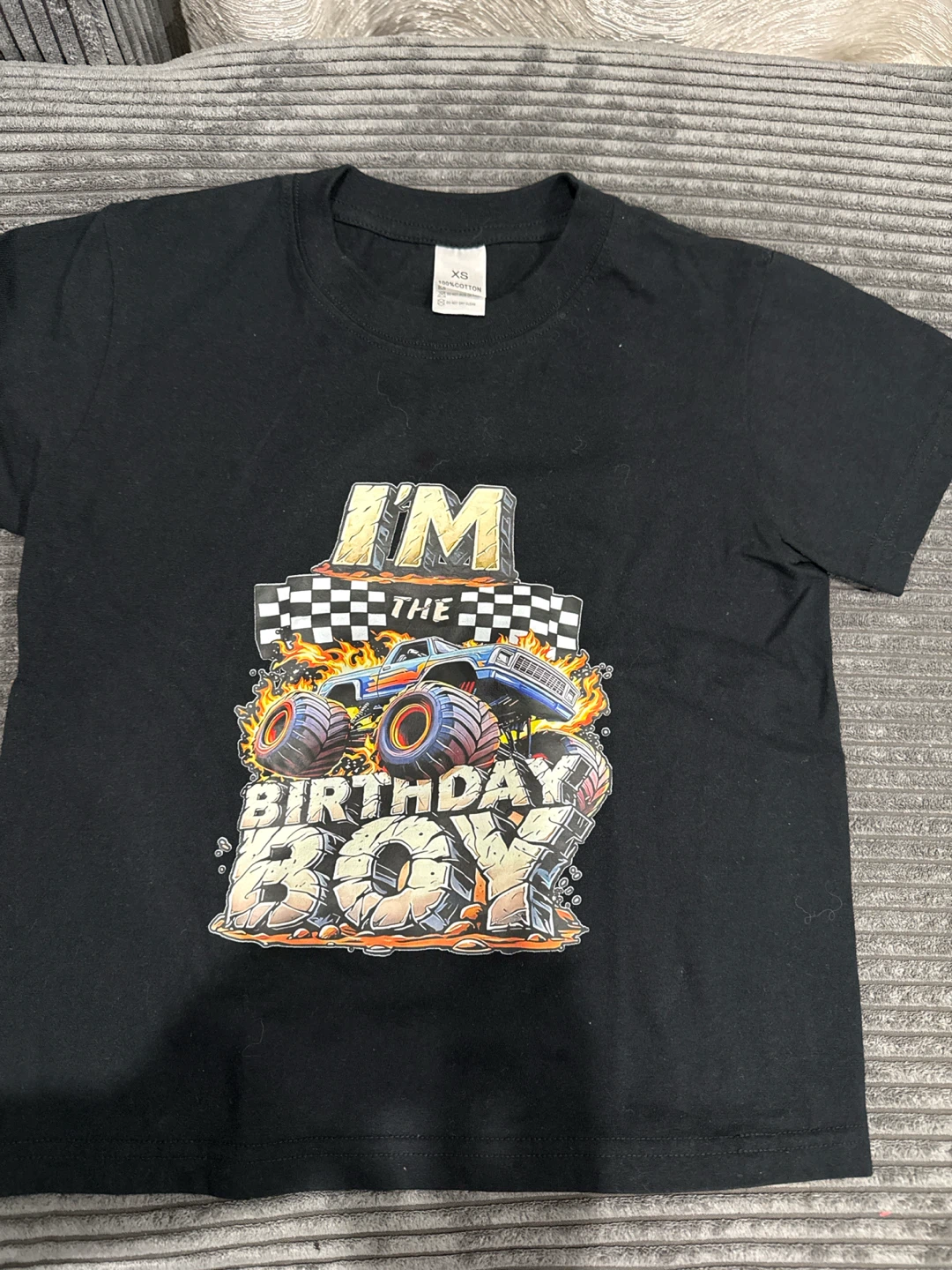 Kids "I'm The Birthday Boy" Monster Truck T-Shirt XS - photo 3