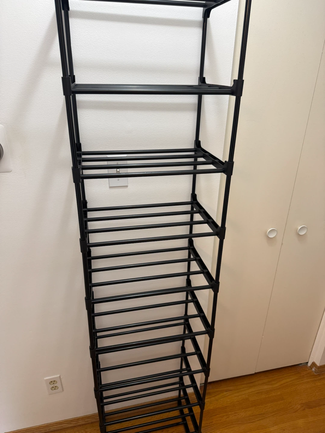 LIKE NEW 10-Tier Black Shoe Rack – Holds 20–30 Pairs - photo 2