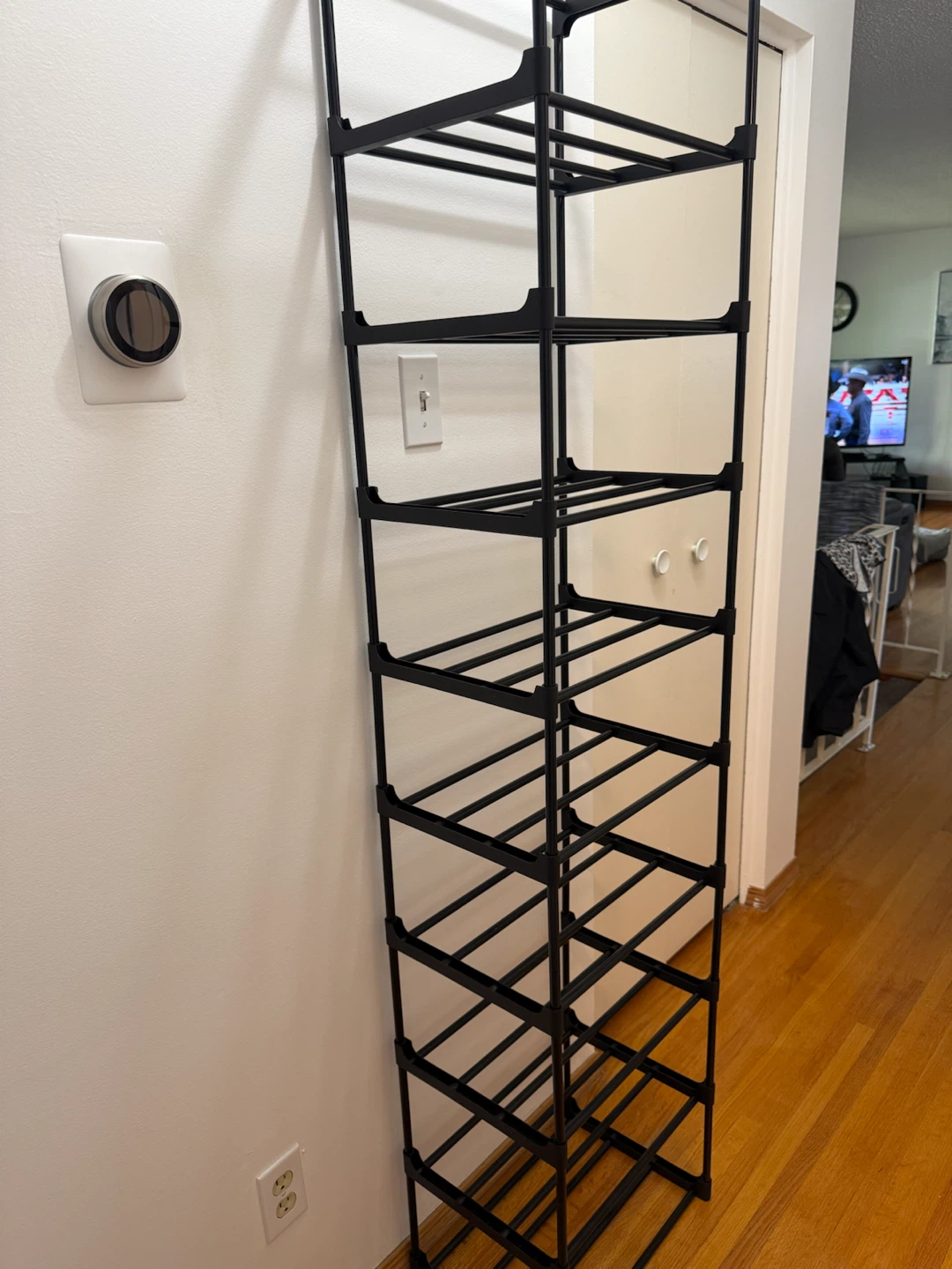 LIKE NEW 10-Tier Black Shoe Rack – Holds 20–30 Pairs - photo 3