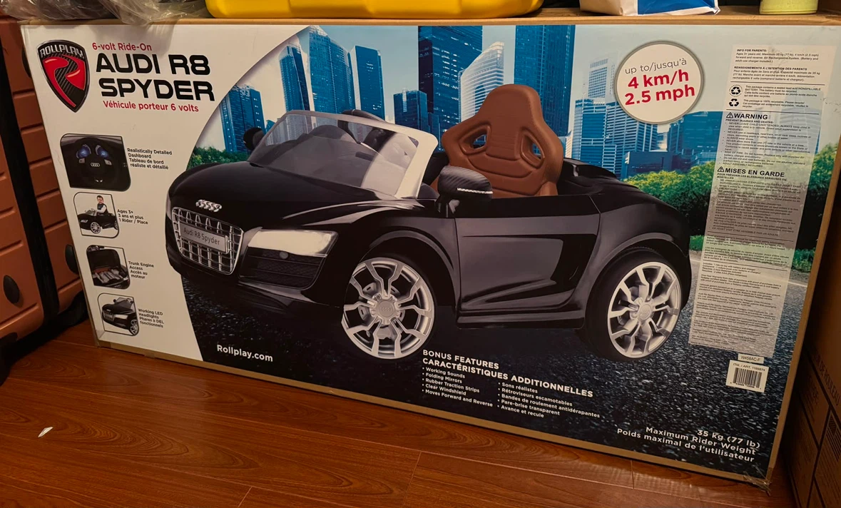 Rollplay 6-Volt Audi R8 Spyder Ride-On Car