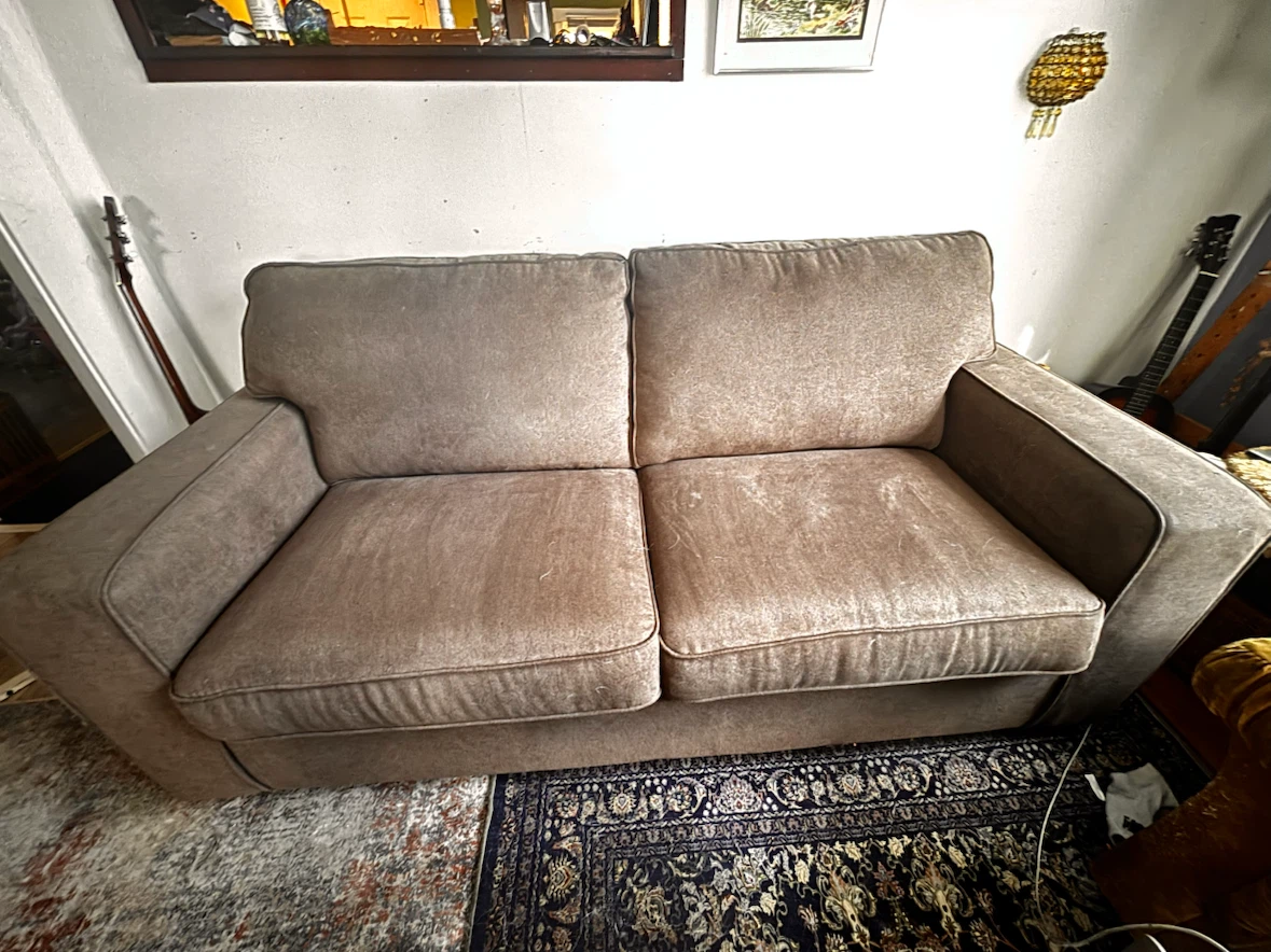 Tan Loveseat Sofa