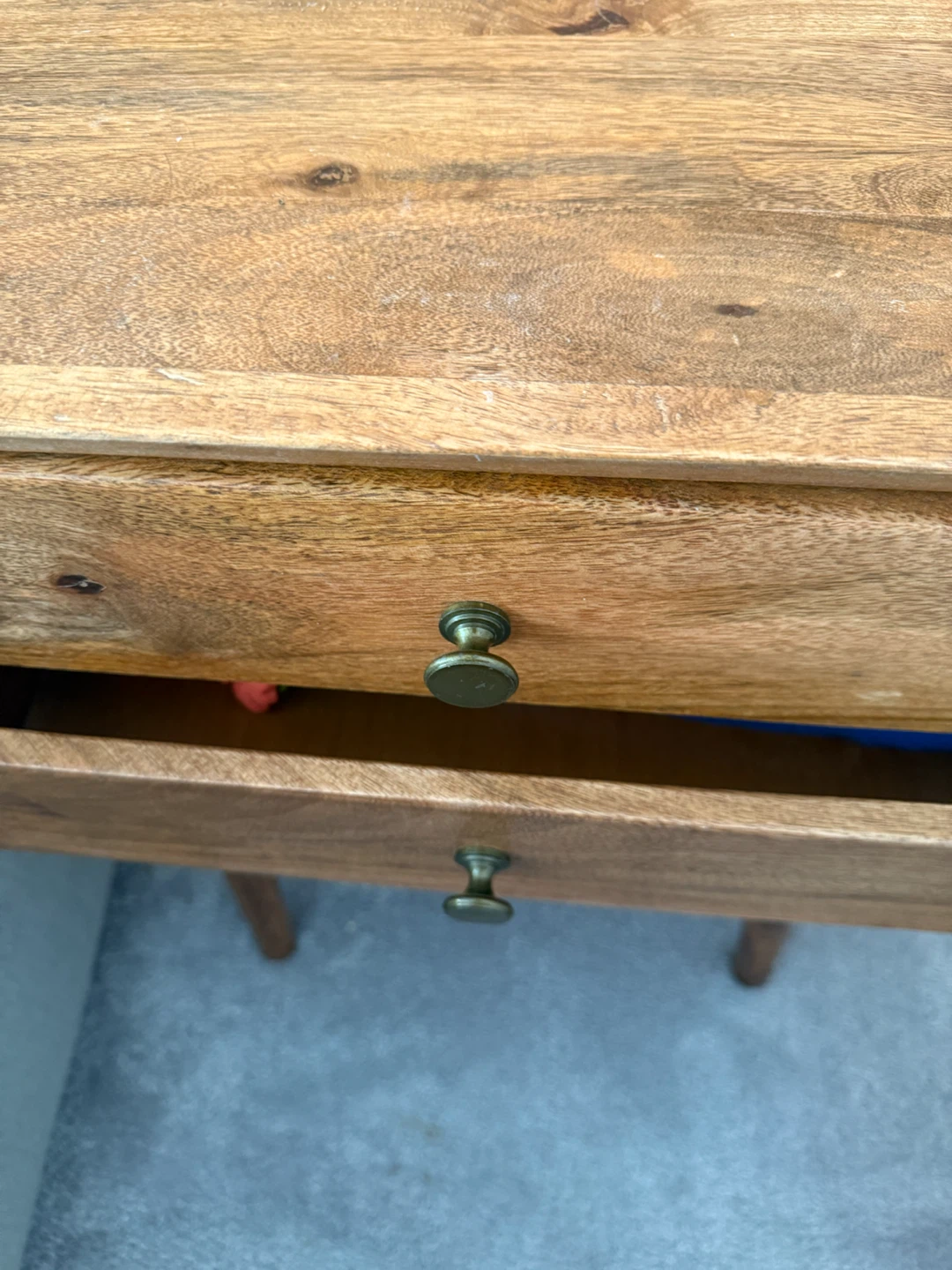 Two Solid Wood Nightstand with 2 Drawers - photo 4